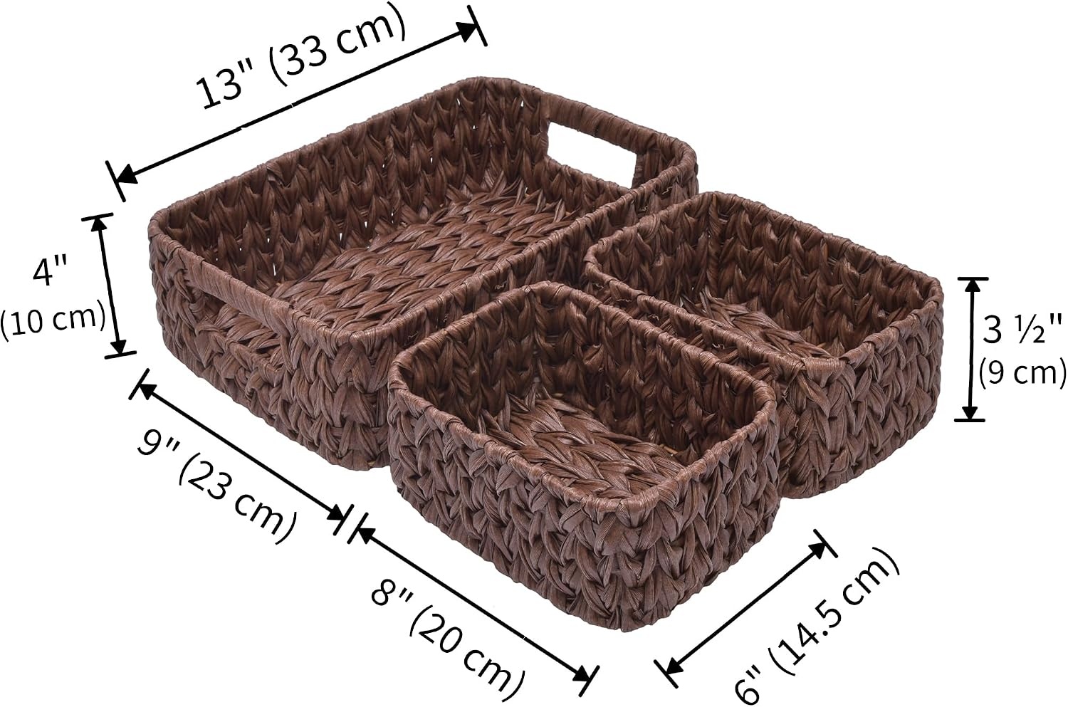 image:imageGRANNY SAYS Bundle of 2Pack Wicker Baskets amp 3Pack Wicker Storage Baskets