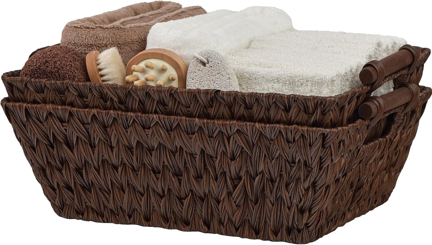 image:imageGRANNY SAYS Bundle of 2Pack Wicker Baskets amp 3Pack Wicker Storage Baskets
