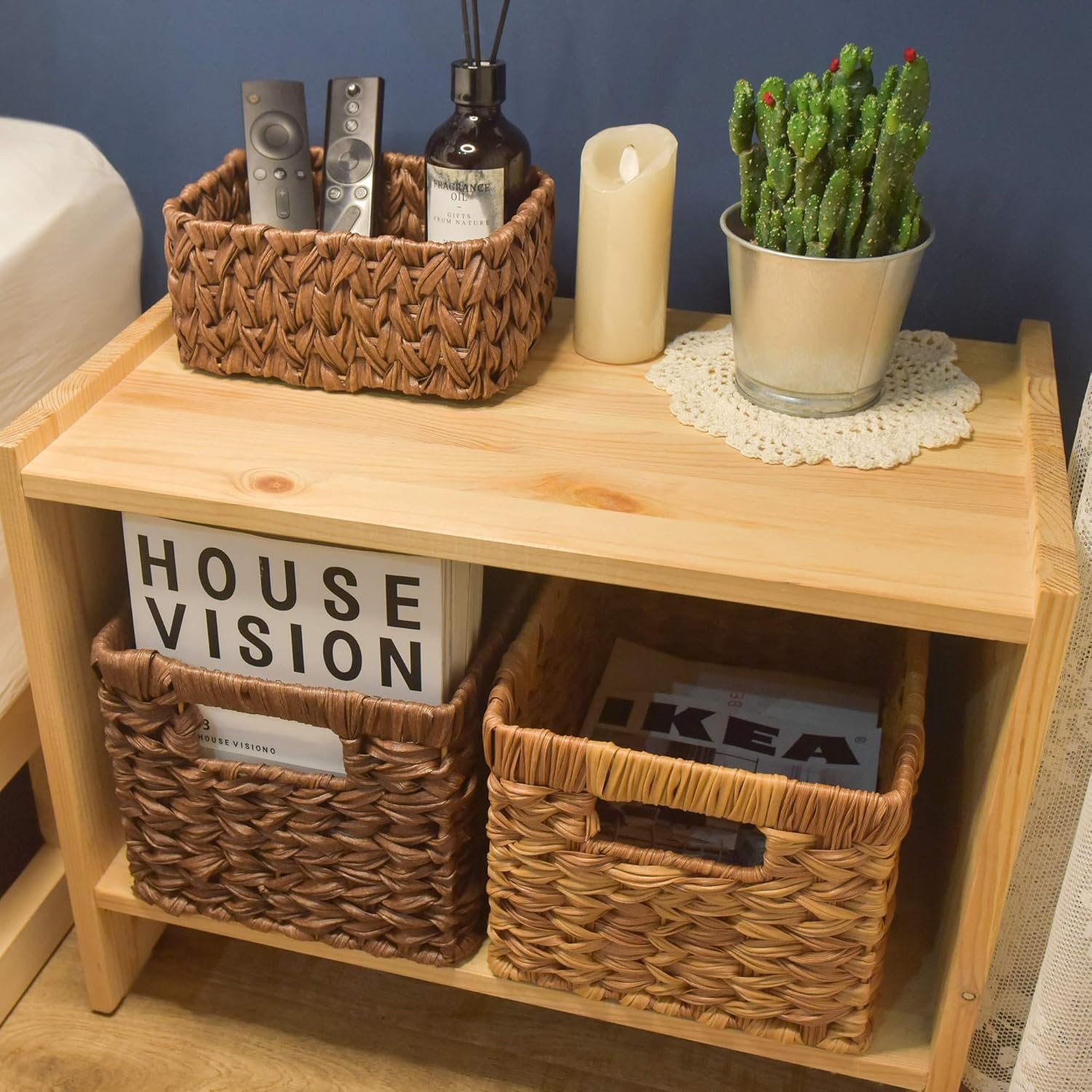image:imageGRANNY SAYS Bundle of 2Pack Wicker Baskets amp 3Pack Wicker Storage Baskets