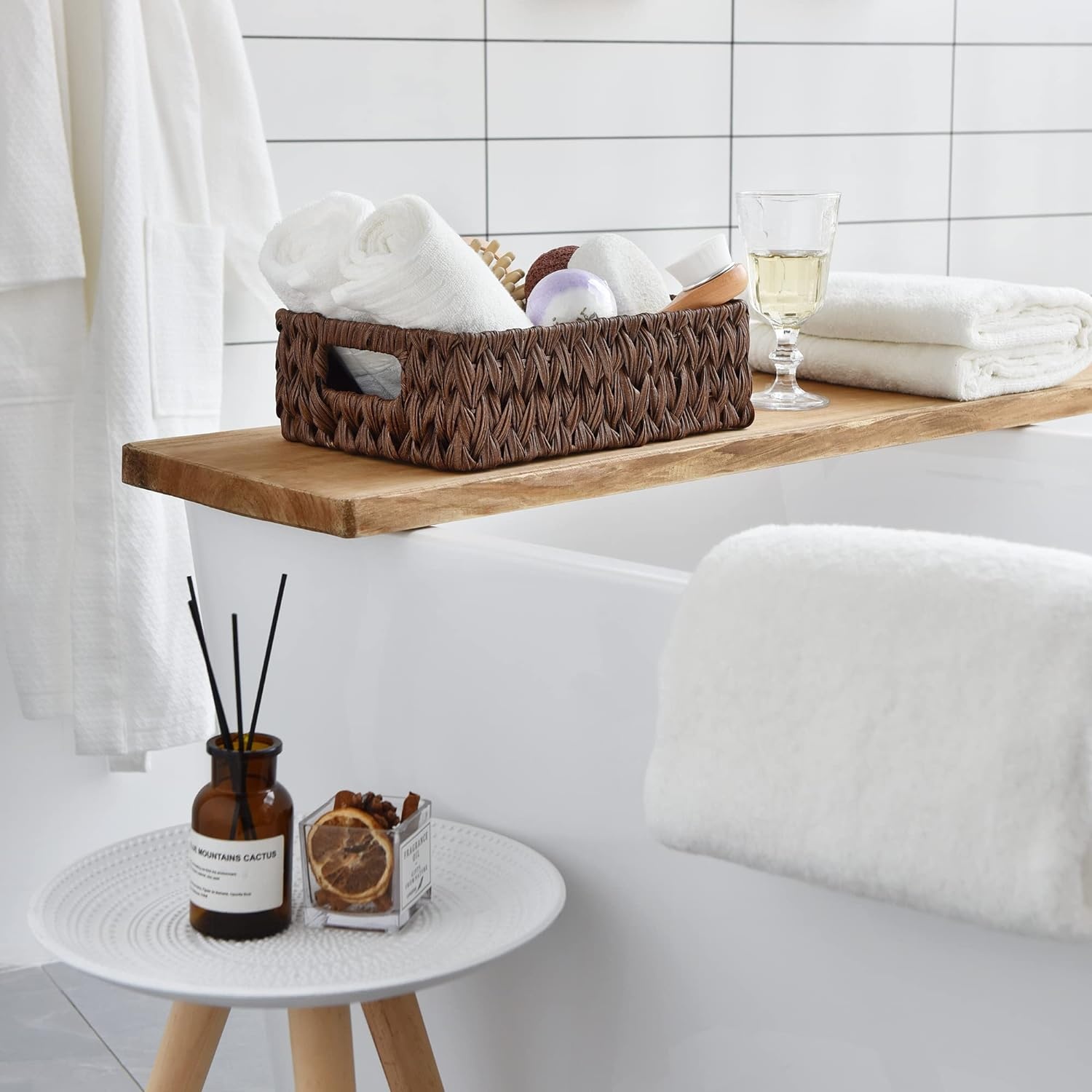 image:imageGRANNY SAYS Bundle of 2Pack Wicker Baskets for Bathroom amp 1Pack Wicker Bathroom Wastebaskets