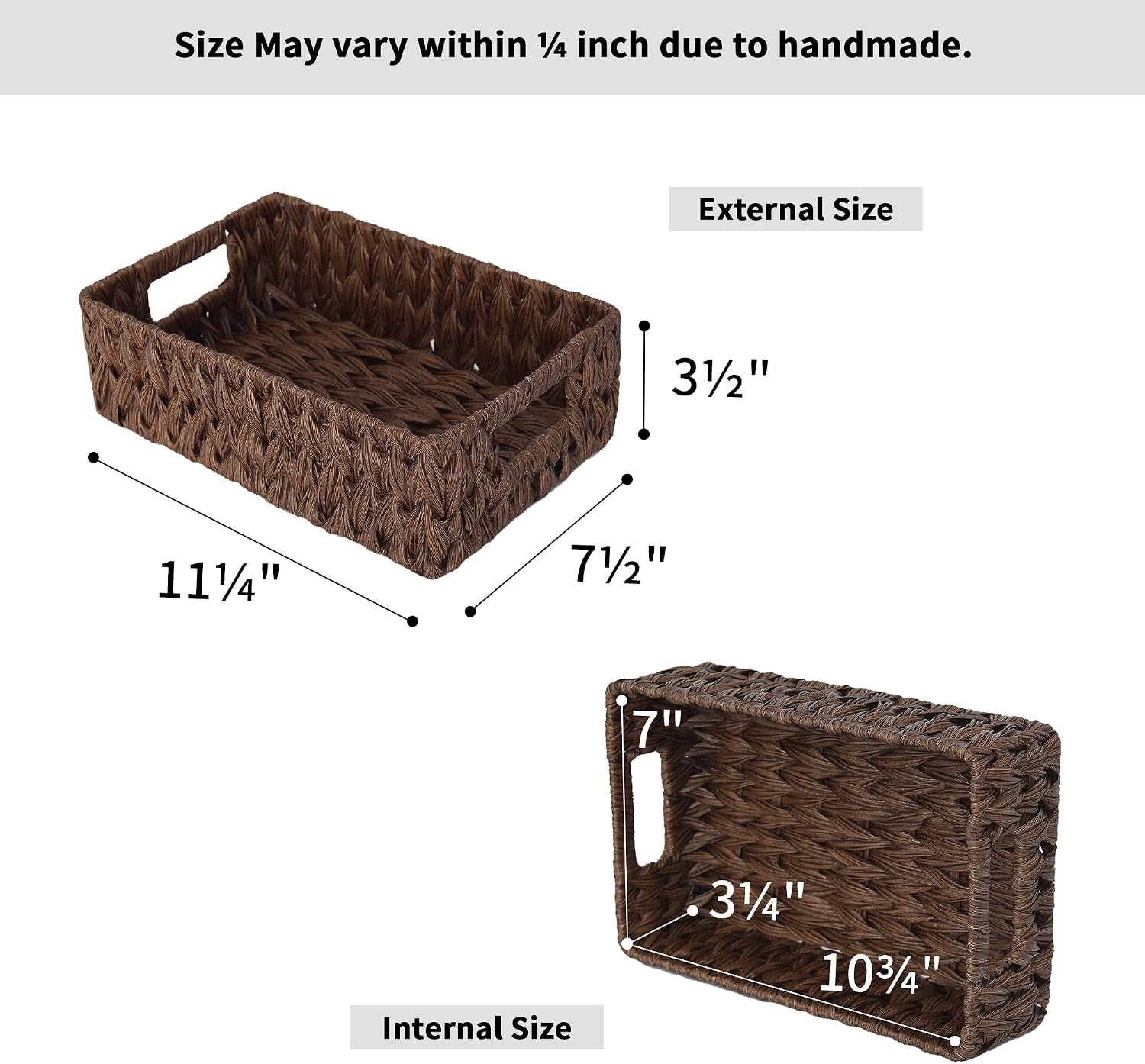 image:imageGRANNY SAYS Bundle of 2Pack Wicker Baskets for Bathroom amp 1Pack Wicker Bathroom Wastebaskets
