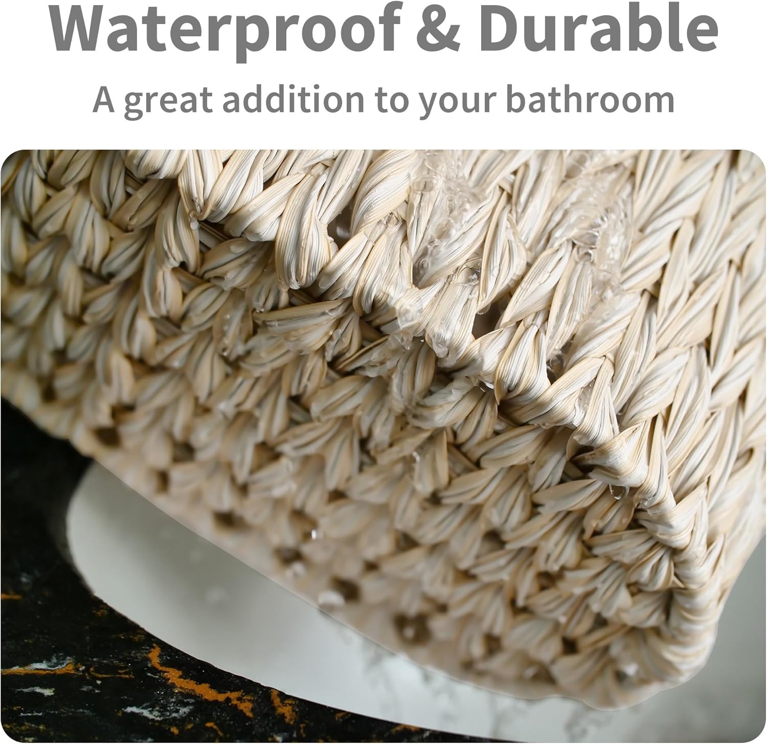 image:imageGRANNY SAYS Bundle of 2Pack Wicker Storage Basket for Organizing amp 1Pack Toilet Paper Storage Basket