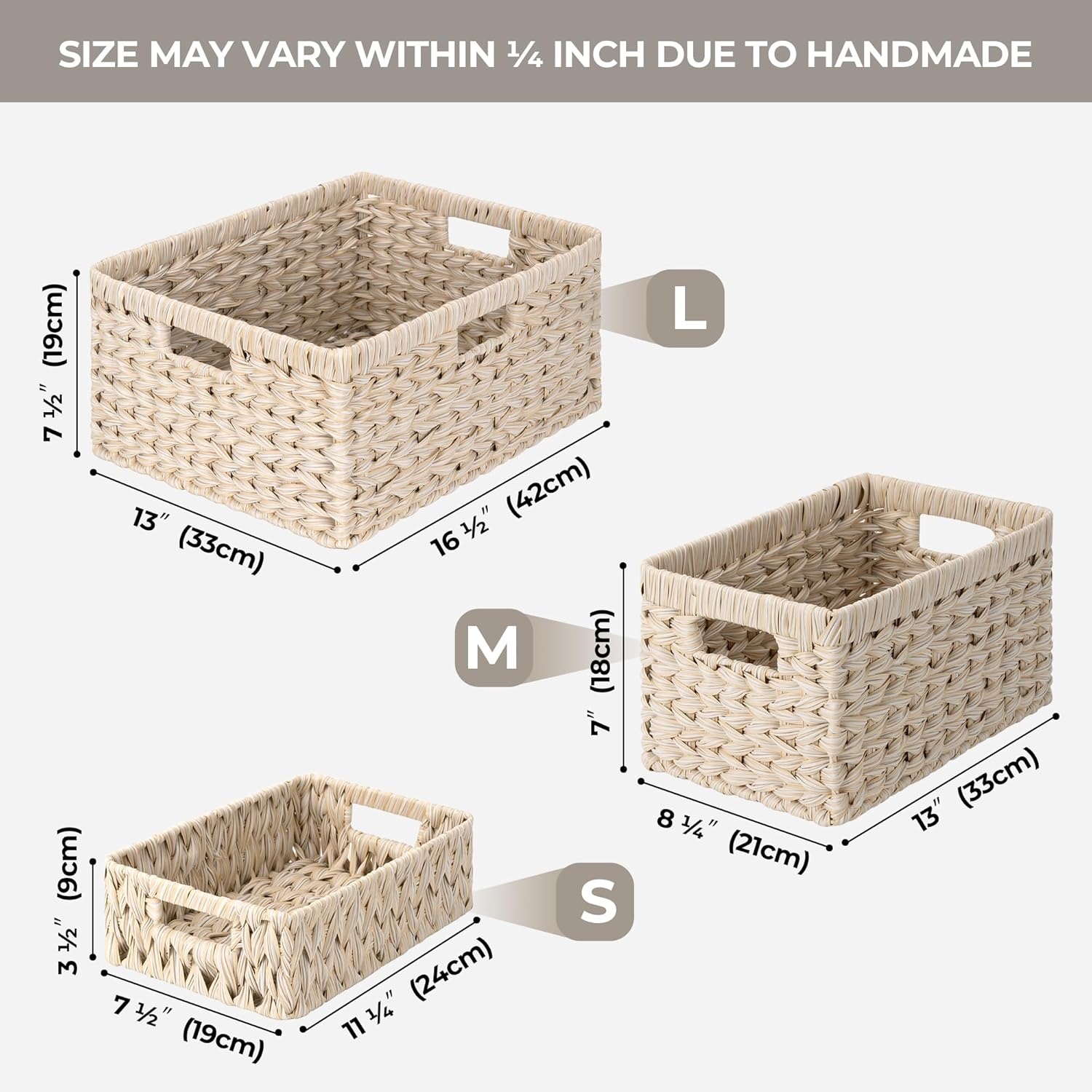 image:imageGRANNY SAYS Bundle of 2Pack Wicker Storage Basket for Organizing amp 1Pack Toilet Paper Storage Basket