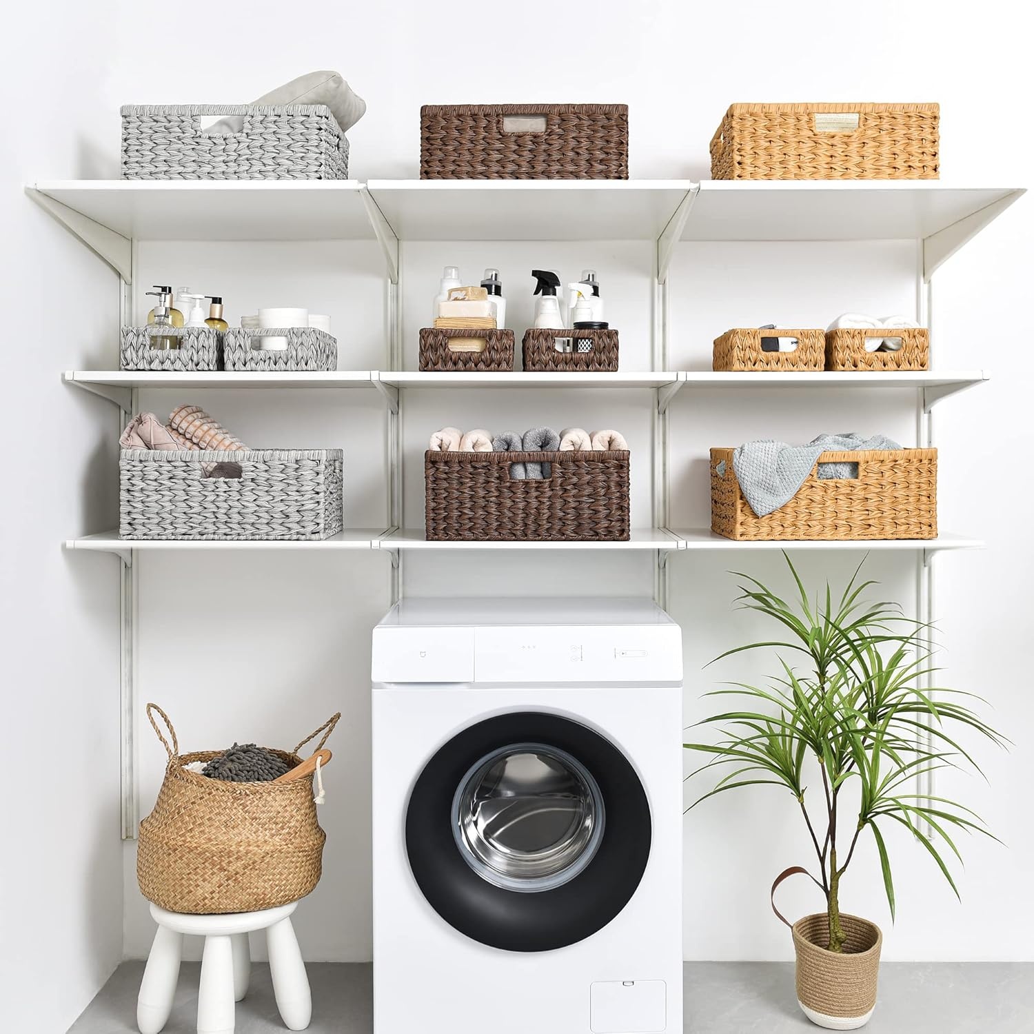 image:imageGRANNY SAYS Bundle of 3 Sets Wicker Baskets for Storage