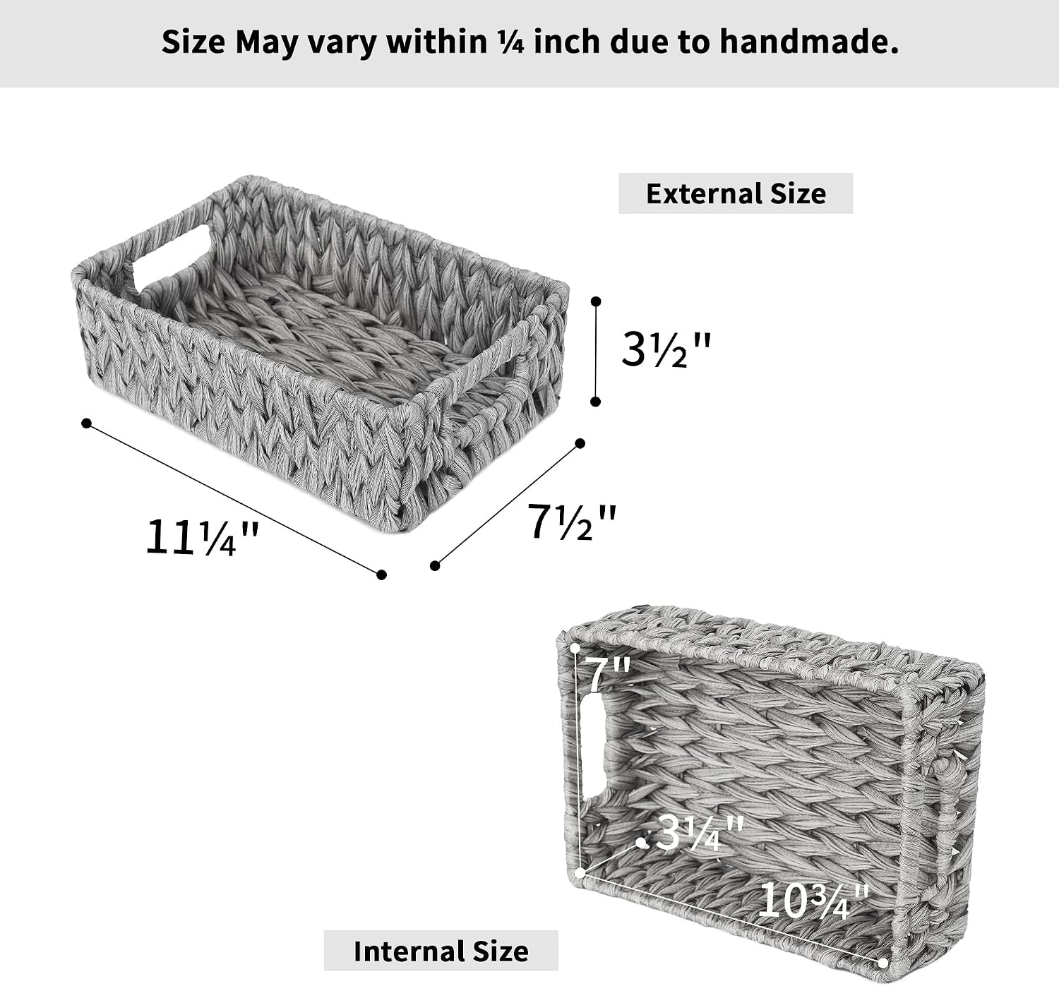 image:imageGRANNY SAYS Bundle of 3 Sets Wicker Storage Baskets for Organizing Pantry