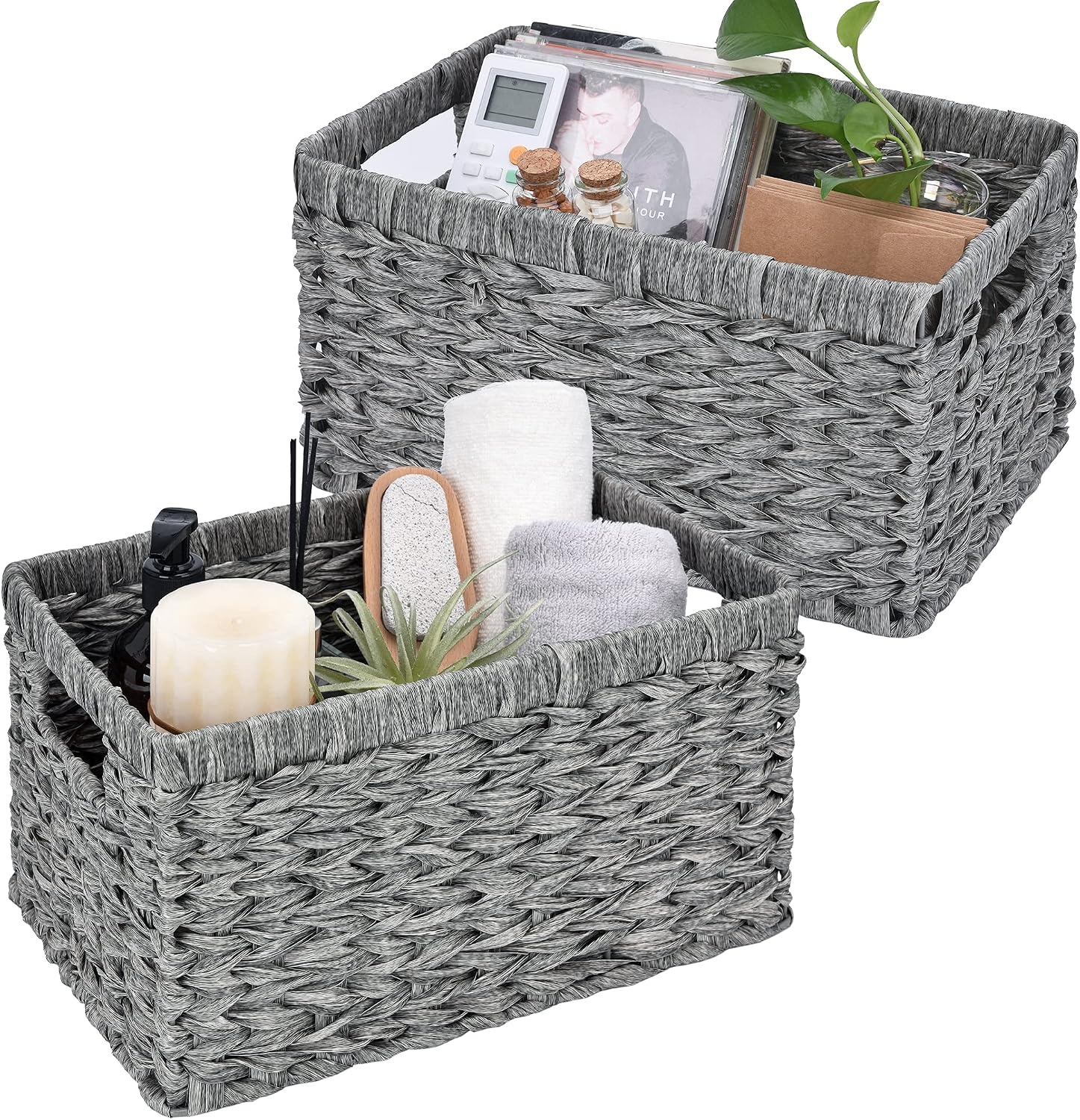 image:imageGRANNY SAYS Bundle of 3 Sets Wicker Storage Baskets for Organizing Pantry