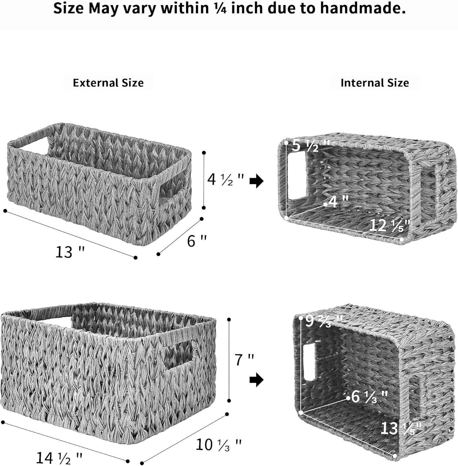 image:imageGRANNY SAYS Bundle of 3 Wicker Storage Bins for Organizing Bathroom