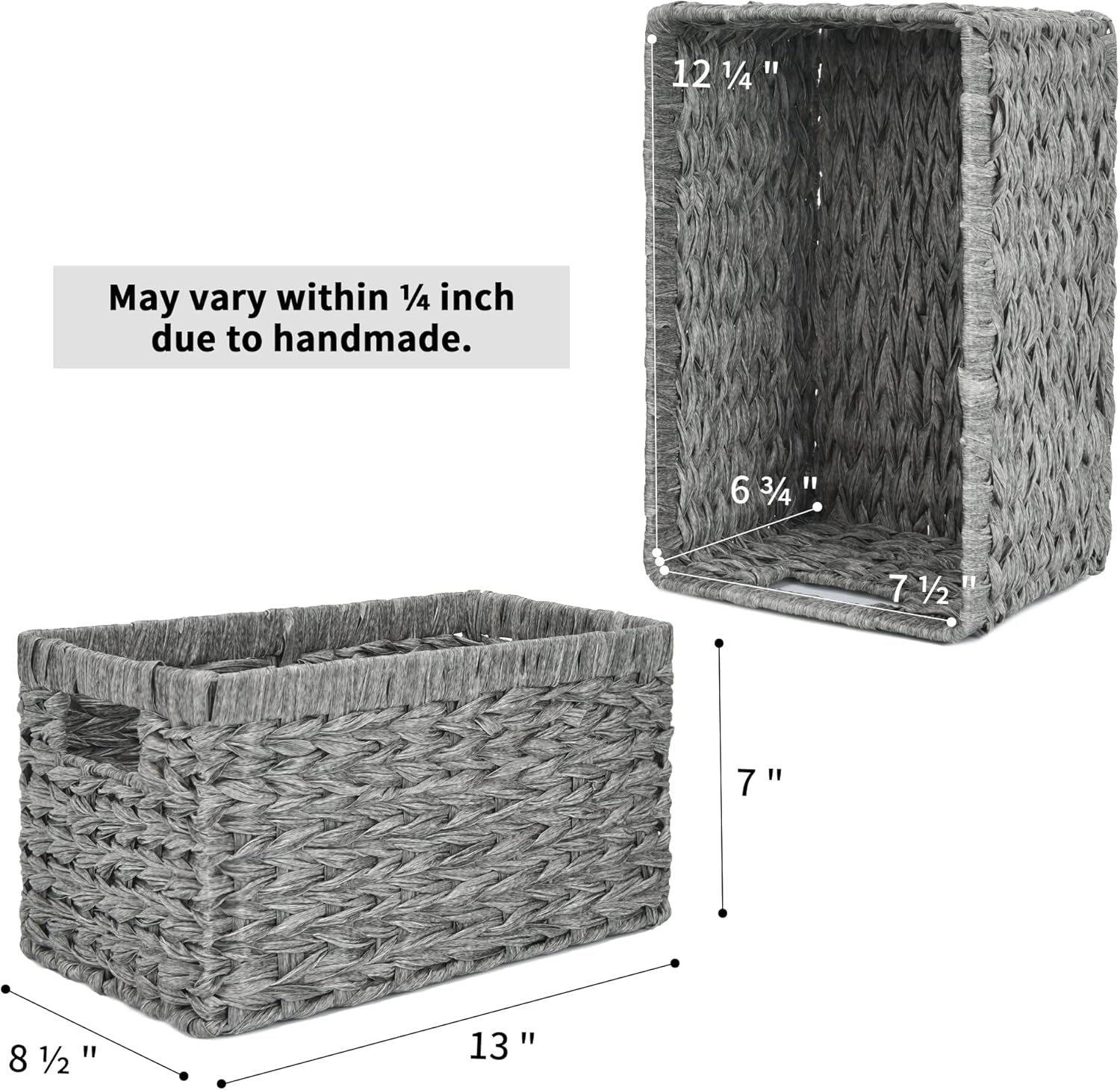 image:imageGRANNY SAYS Bundle of 3Pack Cloth Storage Boxes amp 2Pack Wicker Shelf Baskets