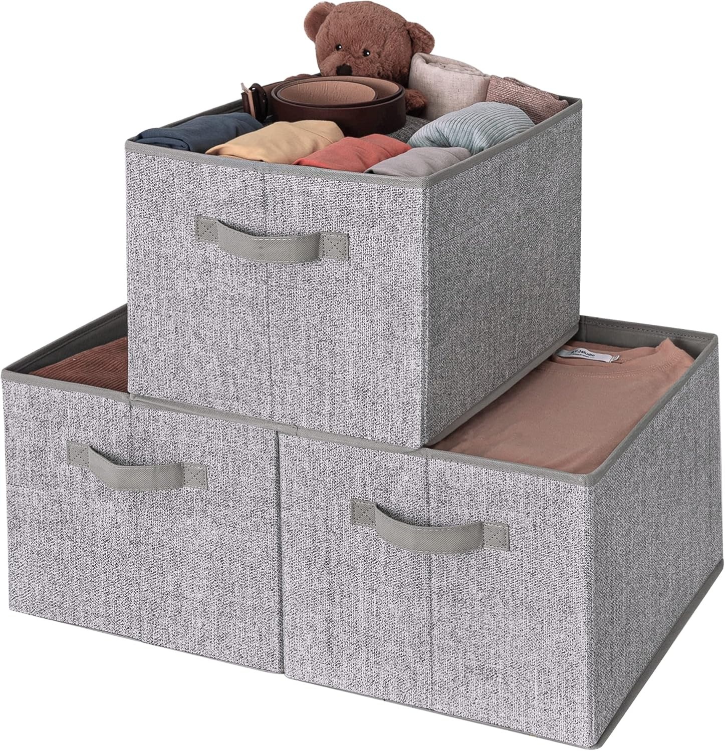 image:imageGRANNY SAYS Bundle of 3Pack Extra Large Rectangle Storage Bins amp 3Pack Large Rectangle Closet Storage Bins with Lids