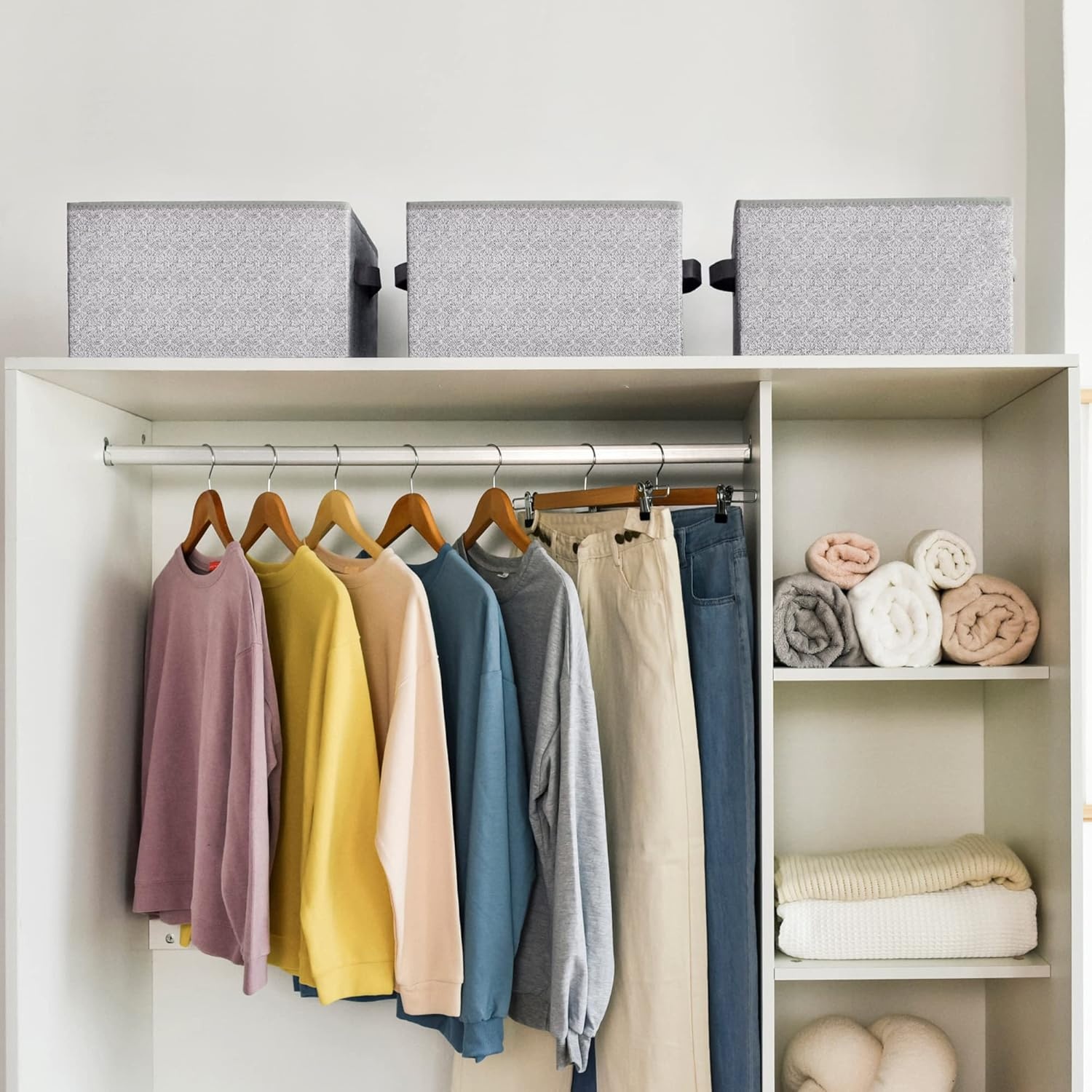image:imageGRANNY SAYS Bundle of 3Pack Extra Large Rectangle Storage Bins amp 3Pack Large Rectangle Closet Storage Bins with Lids