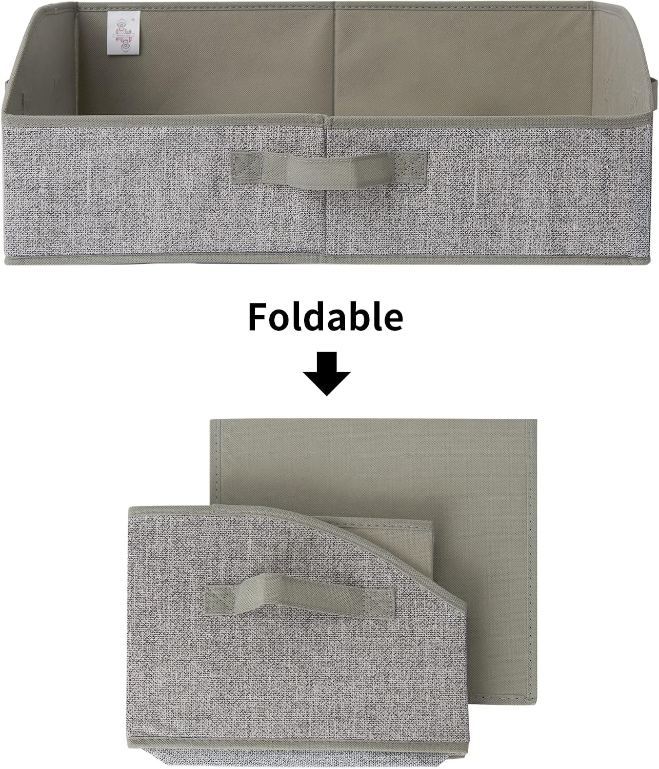 image:imageGRANNY SAYS Bundle of 3Pack Gray Rectangular Storage Bins amp 3Pack Gray Trapezoid Storage Bins