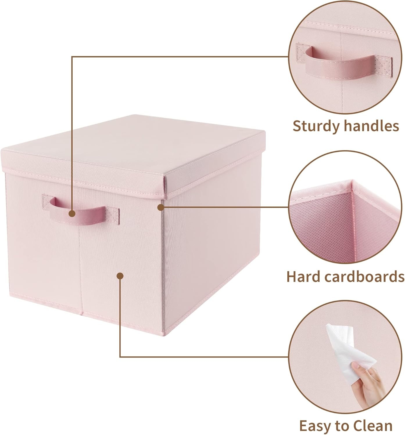 image:imageGRANNY SAYS Bundle of 3Pack Rectangle Storage Baskets amp 3Pack Closet Bins for Shelves