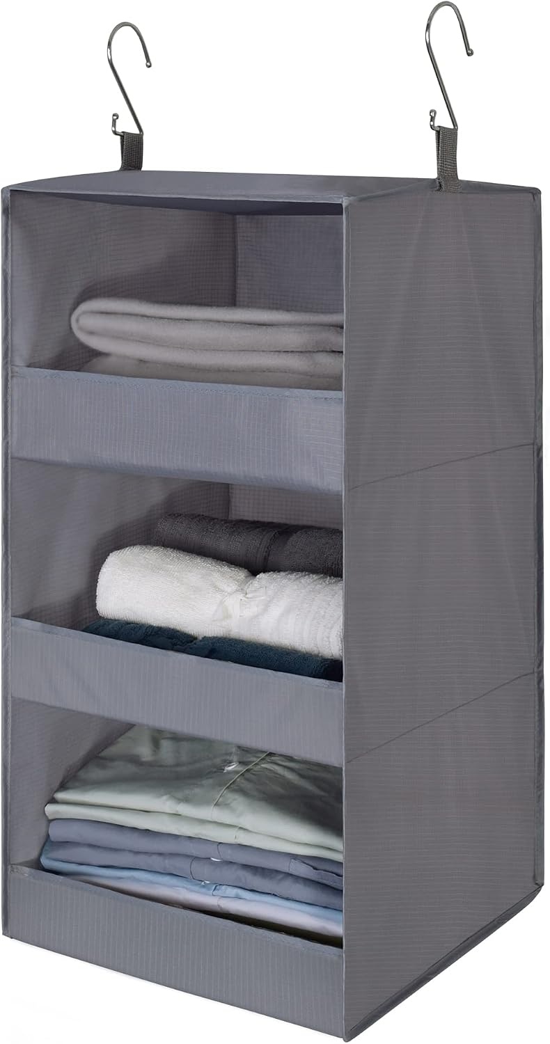 image:imageGRANNY SAYS Bundle of 3Pack Rectangle Storage Bins amp 1Pack Hanging Closet Organizer