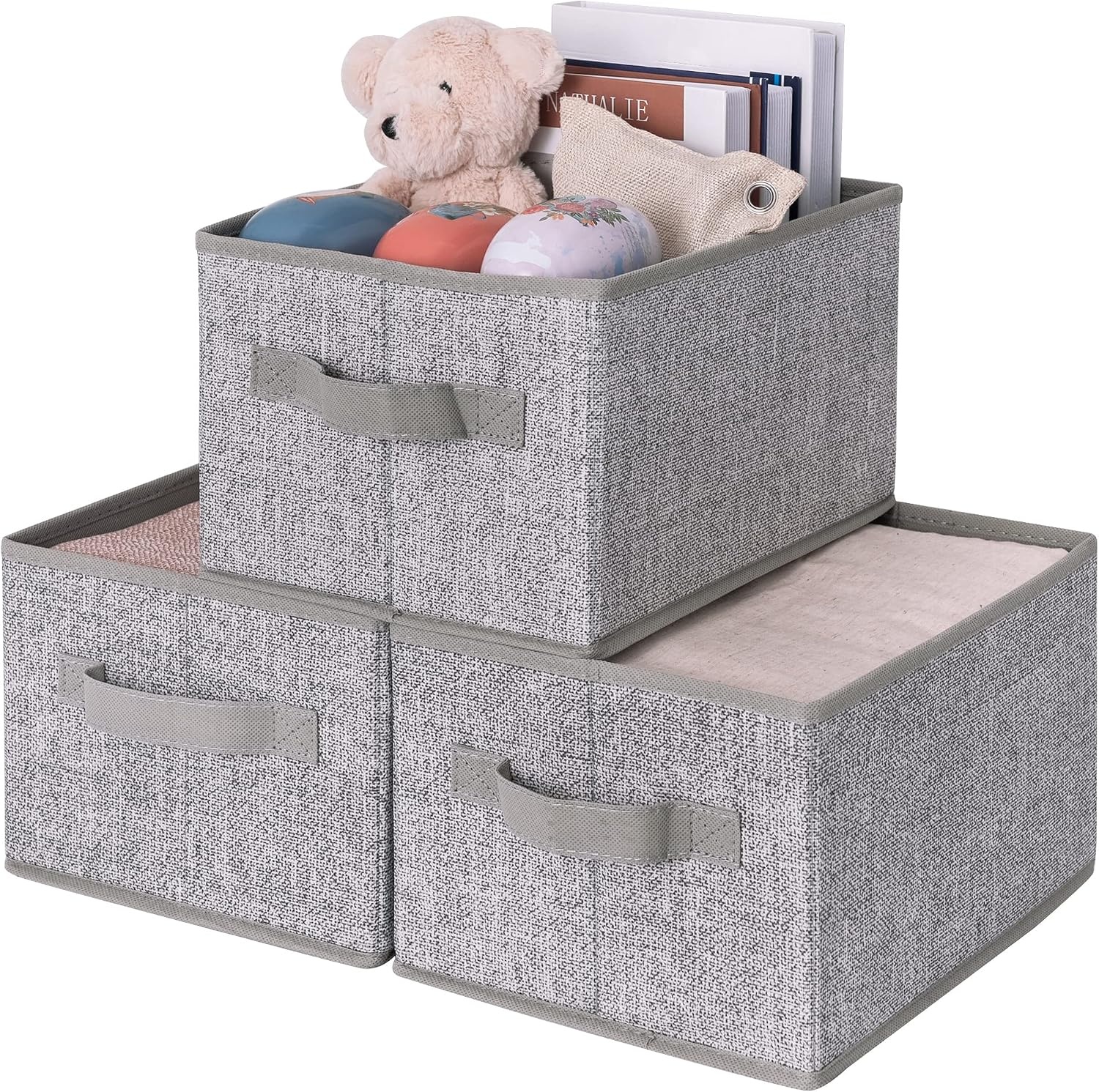 image:imageGRANNY SAYS Bundle of 3Pack Rectangle Storage Bins amp 1Pack Hanging Closet Organizer