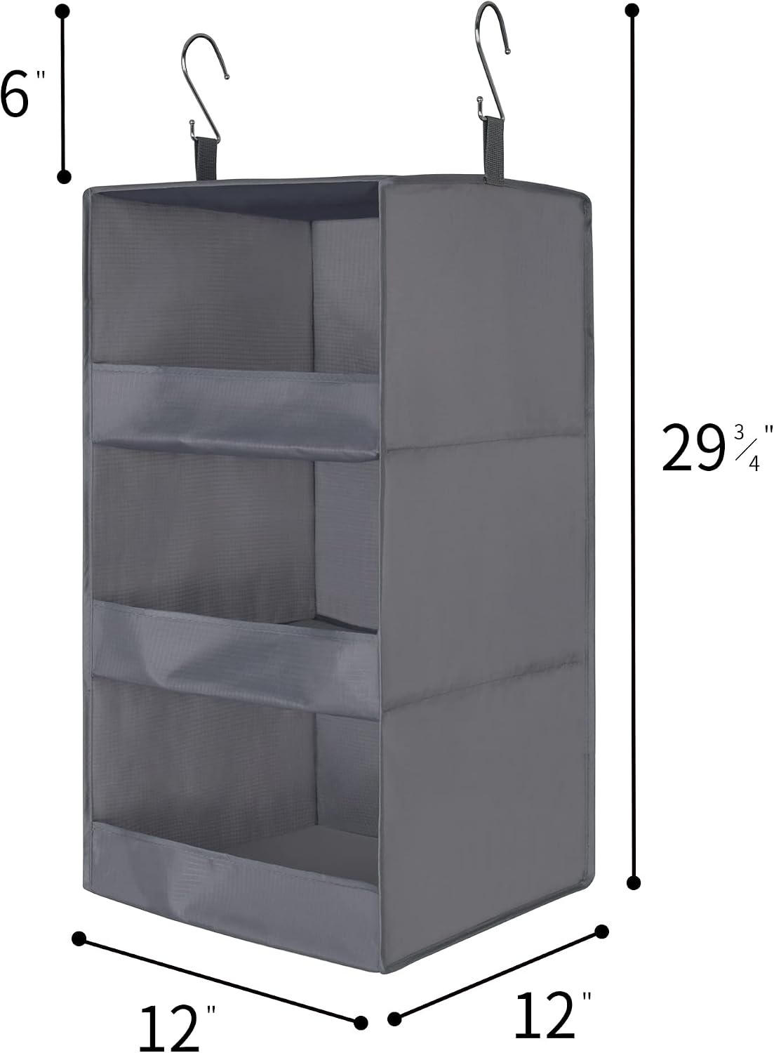image:imageGRANNY SAYS Bundle of 3Pack Rectangle Storage Bins amp 1Pack Hanging Closet Organizer