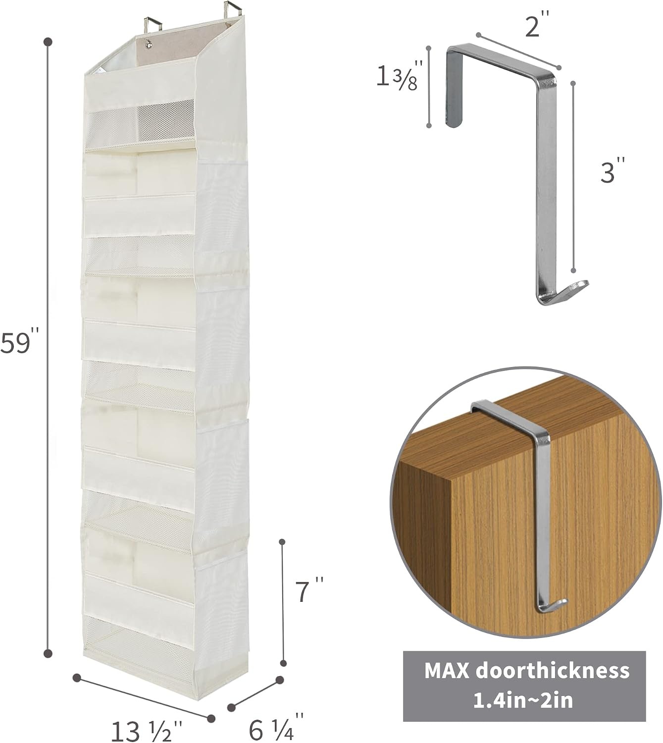image:imageGRANNY SAYS Bundle of 3Pack Storage Boxes for Closet amp 1Pack Door Storage Organizer