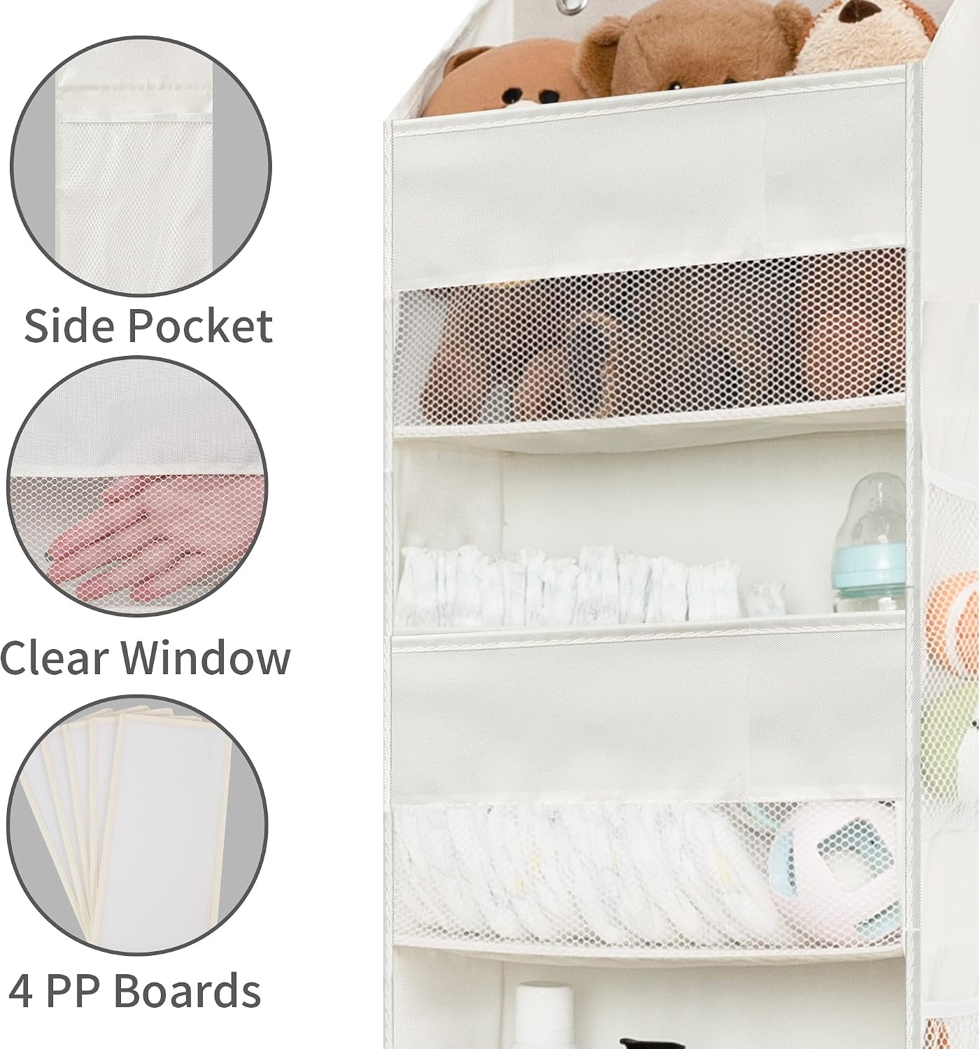 image:imageGRANNY SAYS Bundle of 3Pack Storage Boxes for Closet amp 1Pack Door Storage Organizer