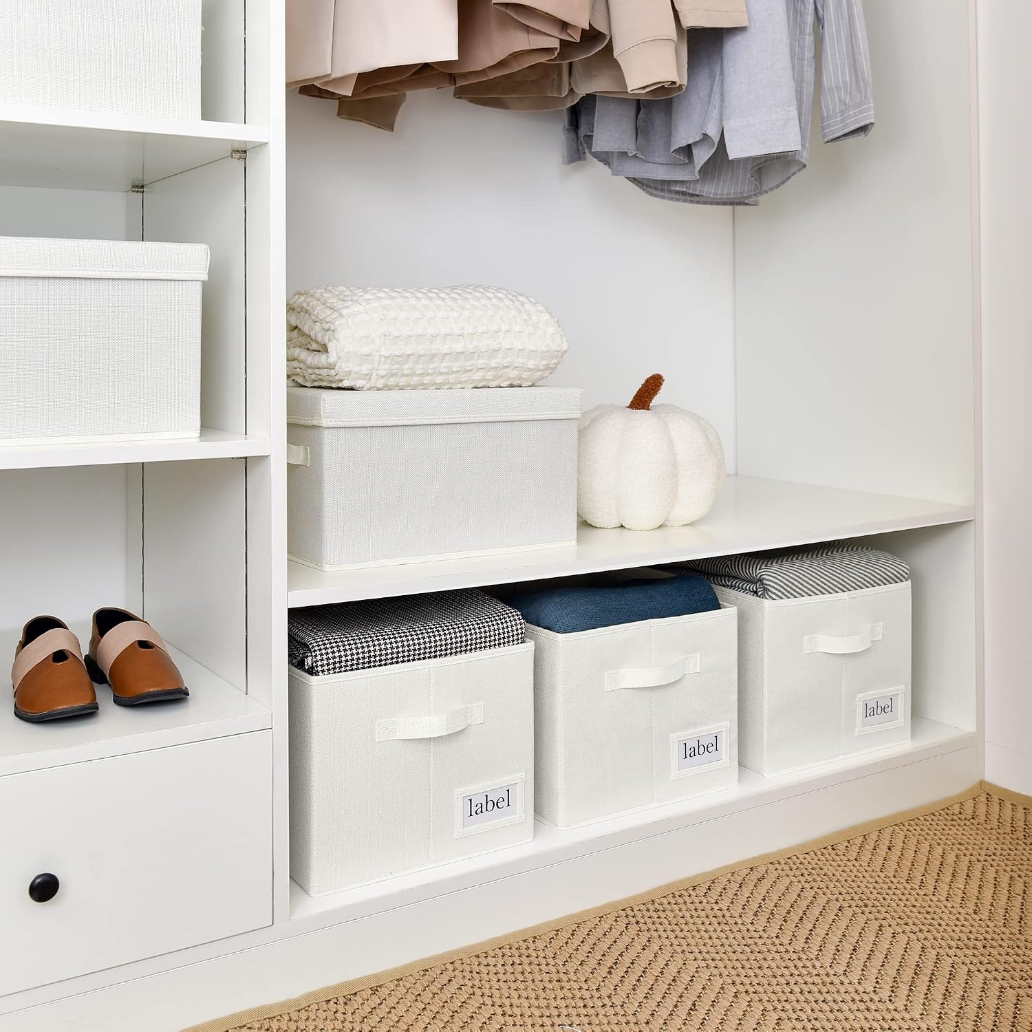 image:imageGRANNY SAYS Bundle of 3Pack Storage Boxes for Closet amp 1Pack Door Storage Organizer