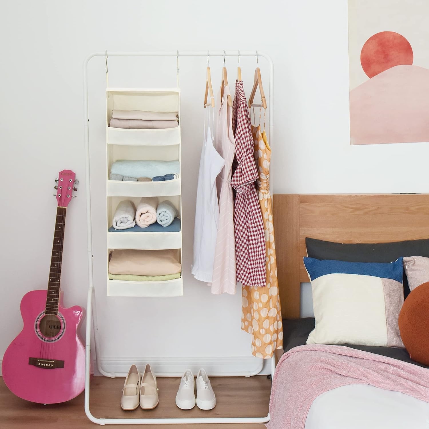 image:imageGRANNY SAYS Bundle of 3Pack Storage Boxes for Closet amp 1Pack Hanging Closet Organizer