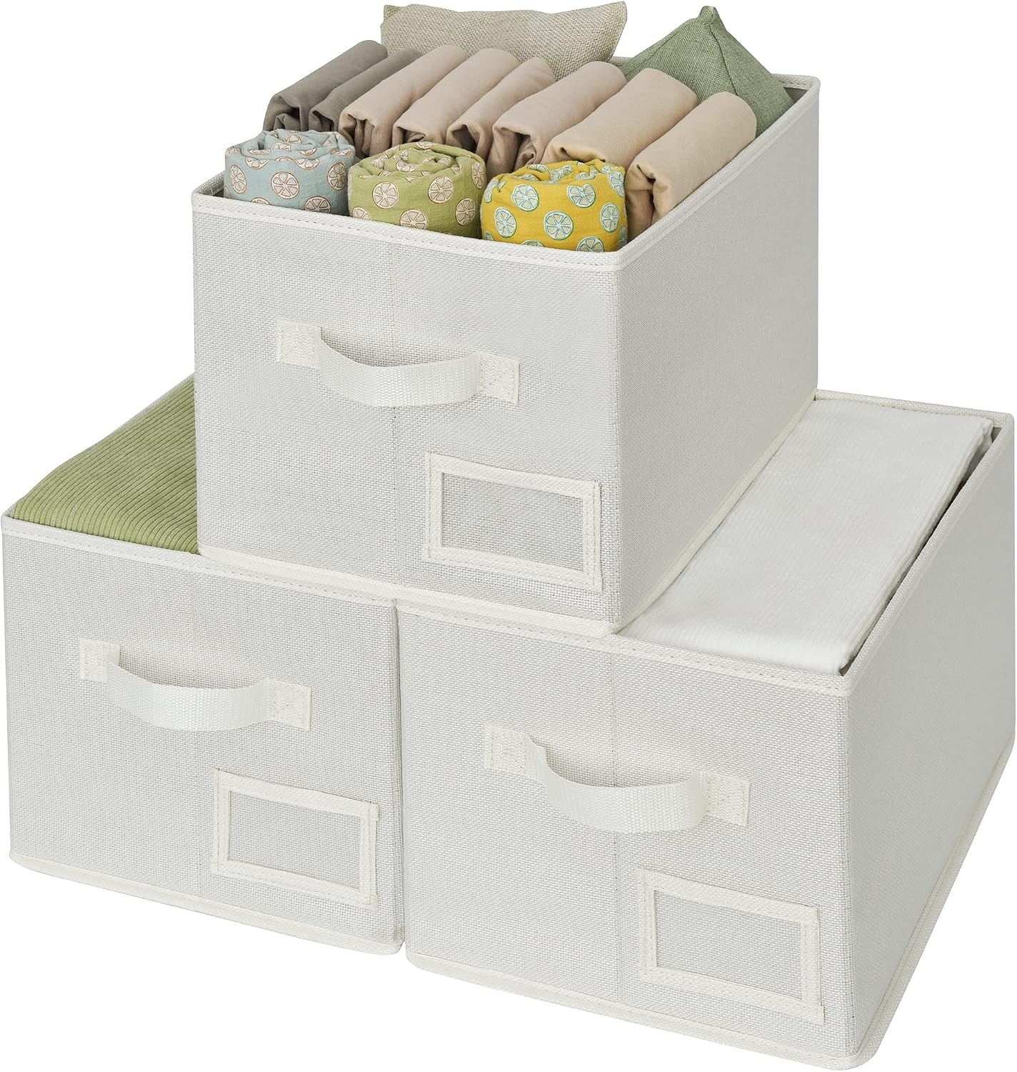 image:imageGRANNY SAYS Bundle of 3Pack Storage Boxes for Closet amp 1Pack Hanging Closet Organizer