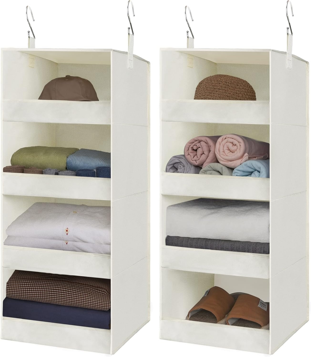 image:imageGRANNY SAYS Bundle of 3Pack Storage Boxes for Closet amp 2Pack Hanging Closet Organizer