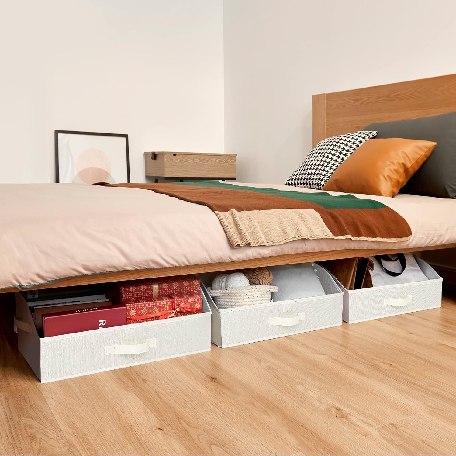 image:imageGRANNY SAYS Bundle of 3Pack Wardrobe Storage Bins amp 3Pack Trapezoid Storage Bins for Closet Shelves