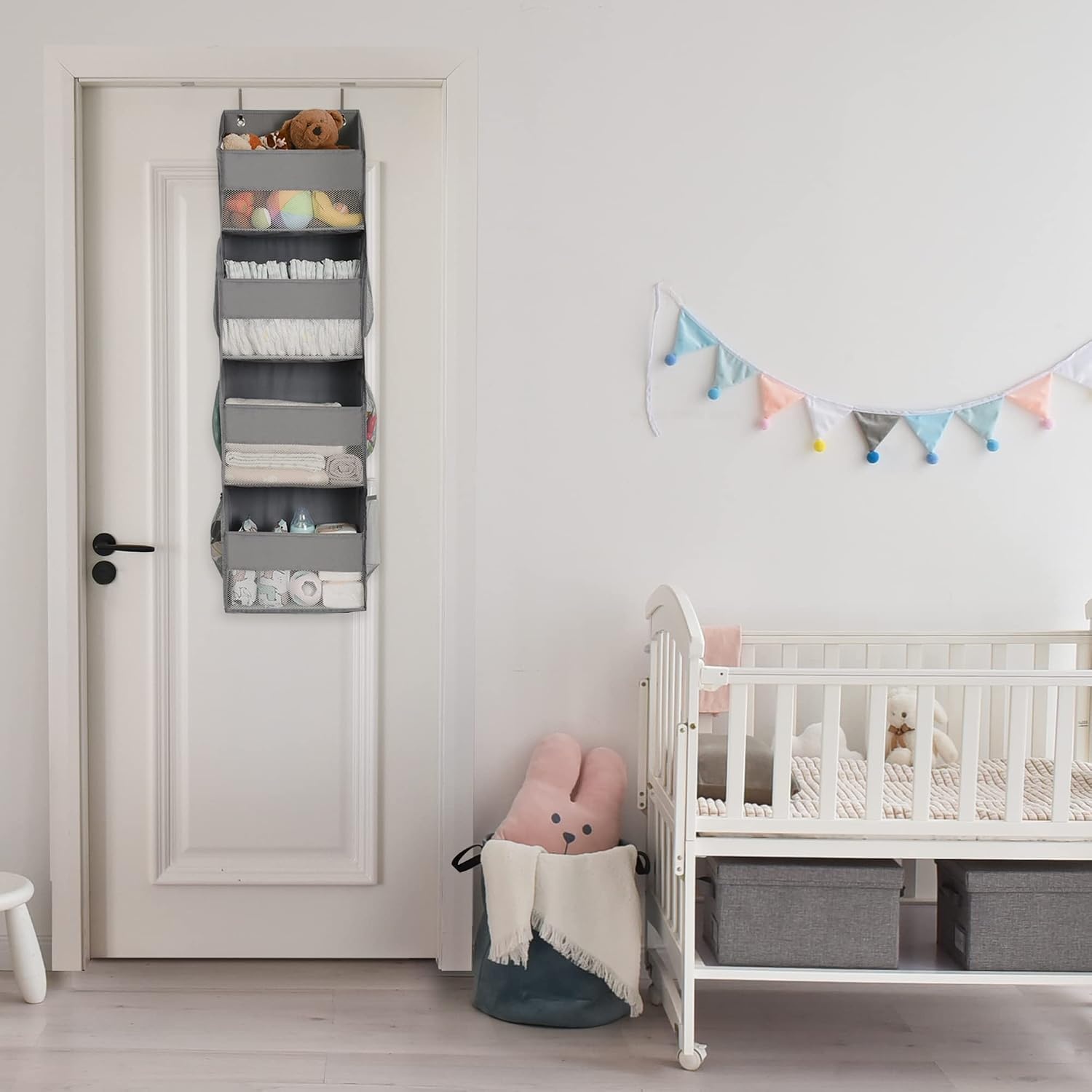image:imageGRANNY SAYS Bundle of 3Pack Wicker Baskets Storage amp 1Pack Over Door Hanging Organizer