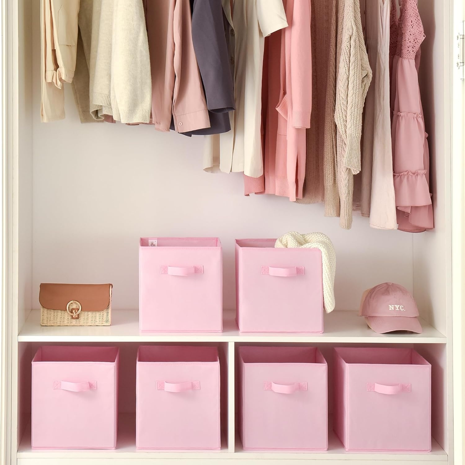 image:imageGRANNY SAYS Bundle of 6Pack Cube Storage Bins amp 2Pack Closet Storage Bins