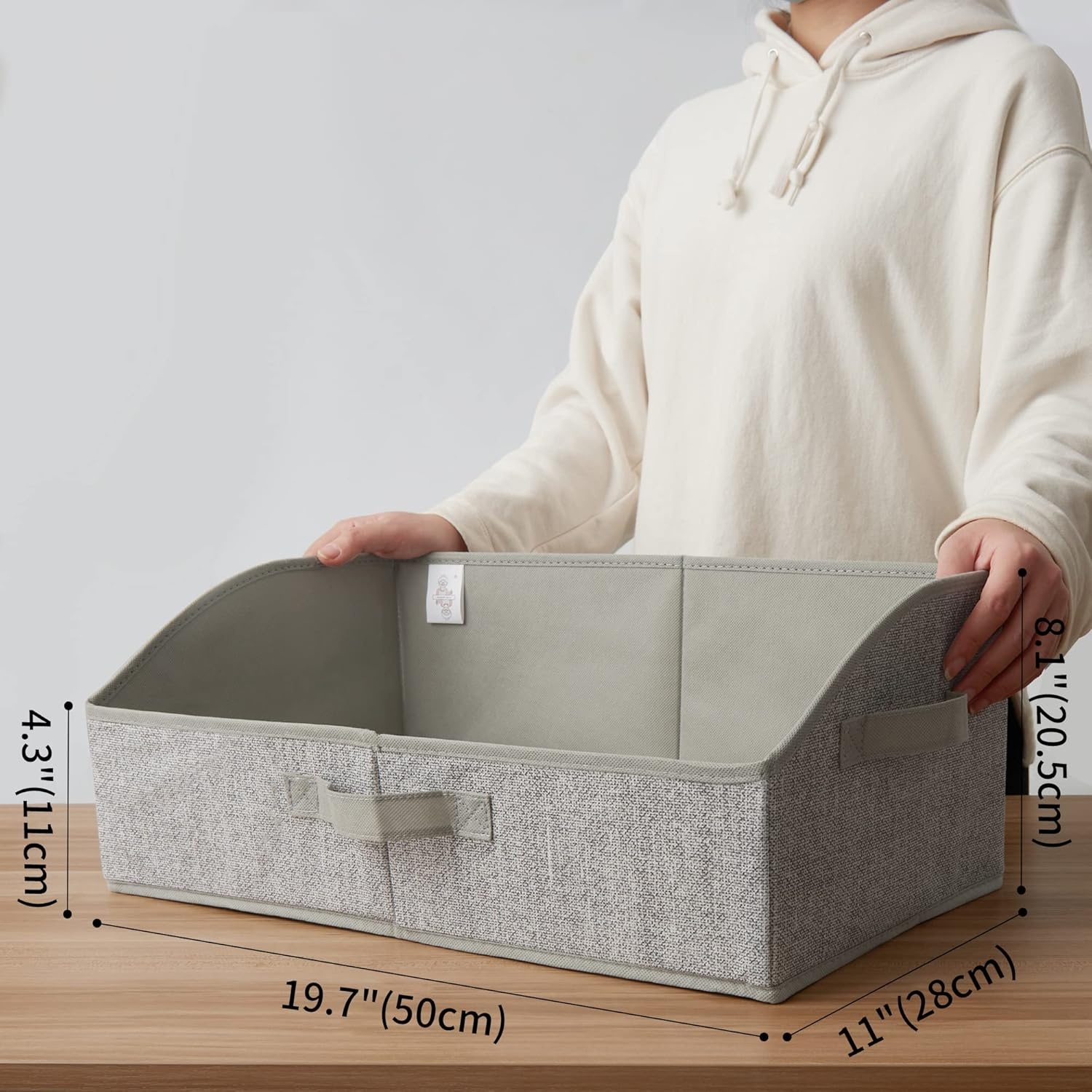 image:imageGRANNY SAYS Bundle of Two Sets 3Pack Wardrobe Storage Bins amp One Set 3Pack Trapezoid Storage Bins for Closet Shelves