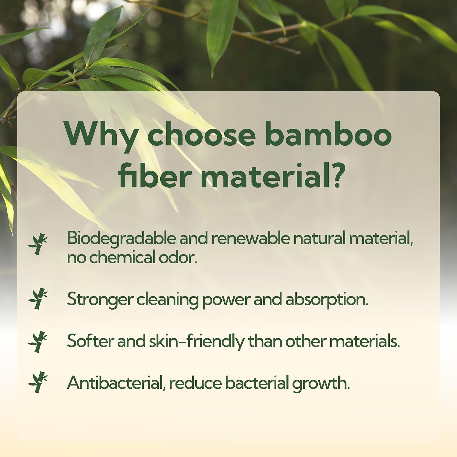 image:imageGRANNY SAYS Disposable Face Towels Bamboo Viscose Face Towelettes Disposable Biobased Face Towel Makeup Removing Wipes Super Soft for Sensitive Skin 8x10 50 Count1 Box