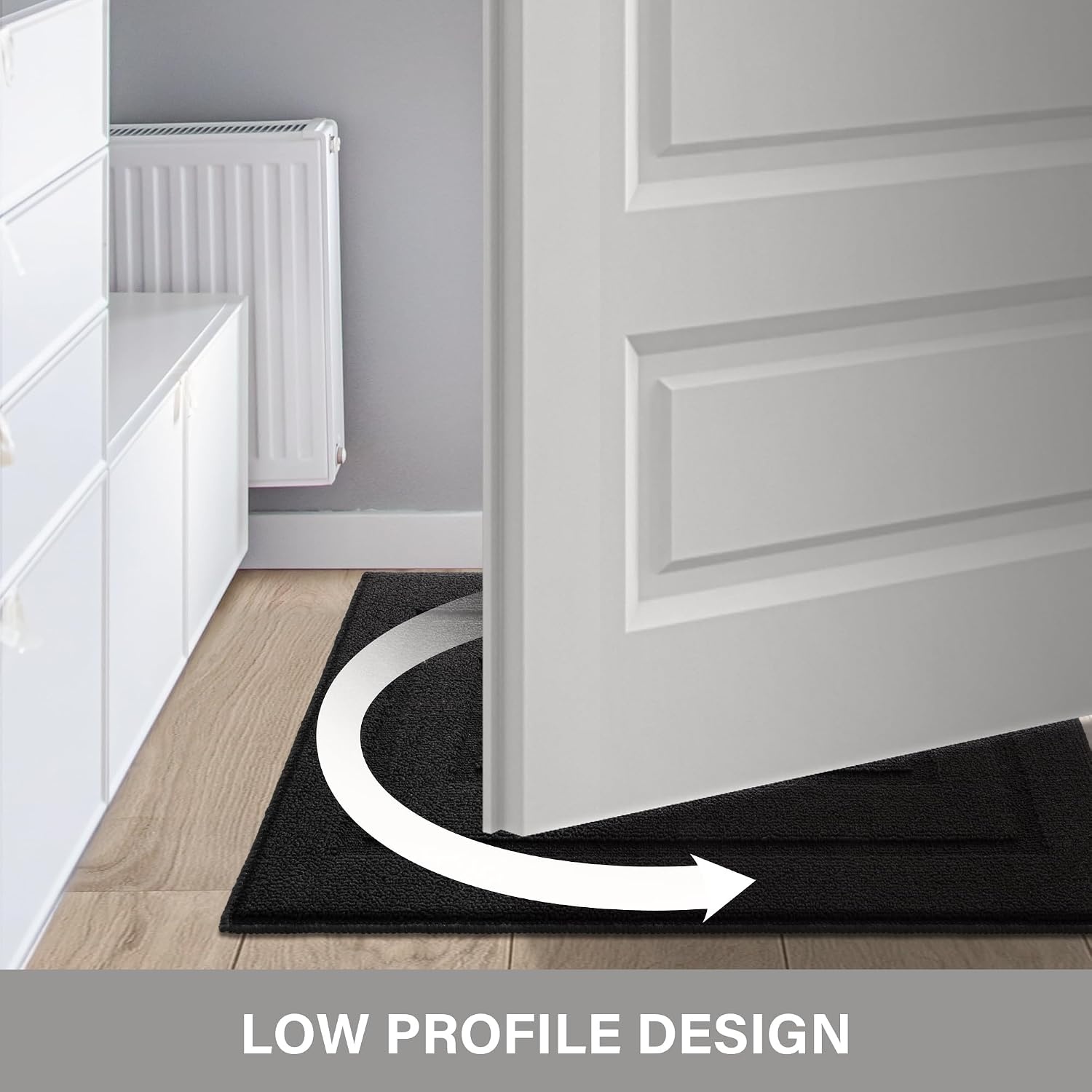 image:imageGRANNY SAYS Front Door Mat Indoor Entrance Indoor Door Rugs for Entryway LowProfile NonSlip Outdoor Rugs Washable Floor Mat Welcome Mat 32x20 GreyAblack