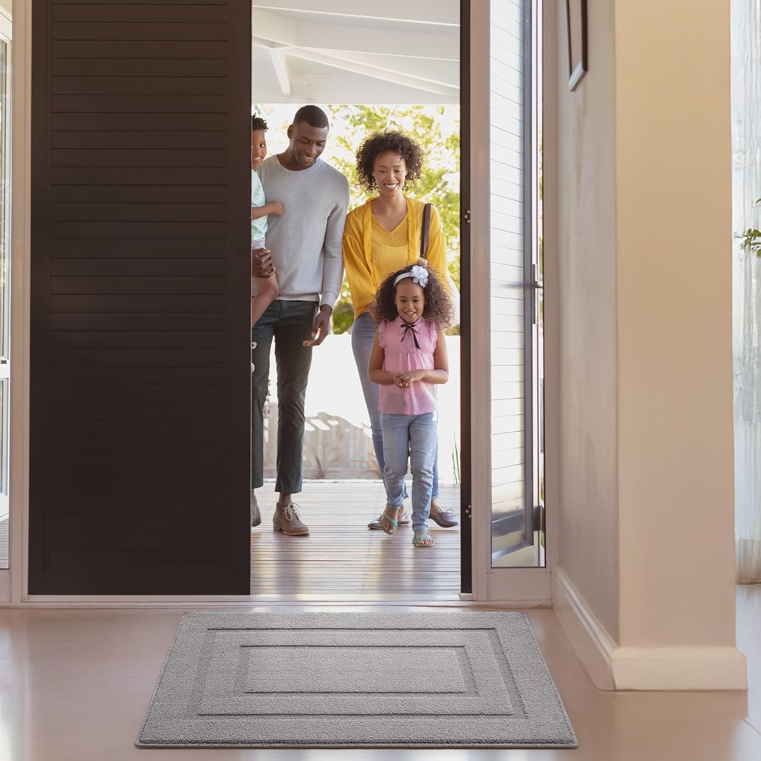 image:imageGRANNY SAYS Front Door Mat Indoor Entrance Indoor Door Rugs for Entryway LowProfile NonSlip Outdoor Rugs Washable Floor Mat Welcome Mat 32x20 GreyAgrey