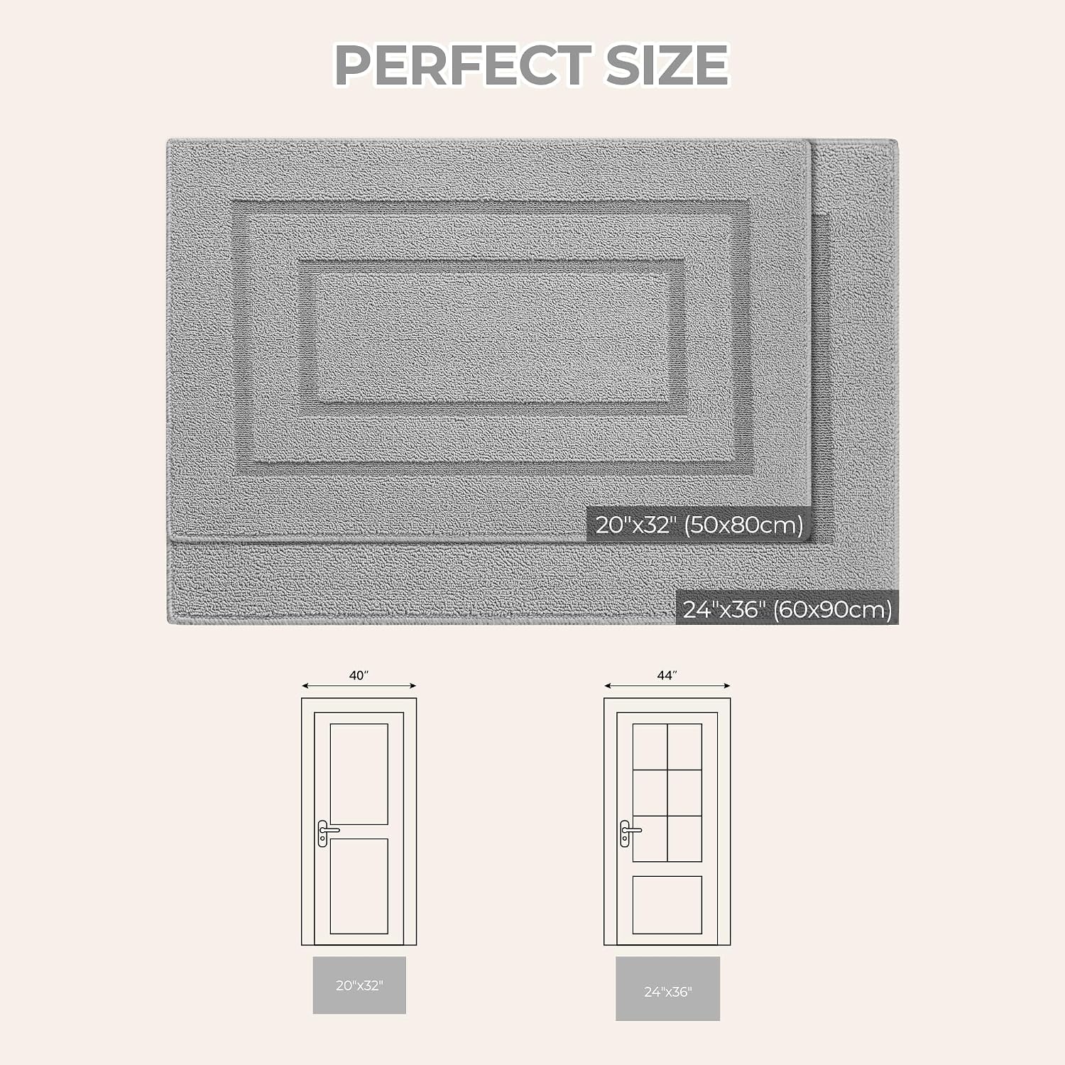 image:imageGRANNY SAYS Front Door Mat Indoor Entrance Indoor Door Rugs for Entryway LowProfile NonSlip Outdoor Rugs Washable Floor Mat Welcome Mat 32x20 GreyAgrey