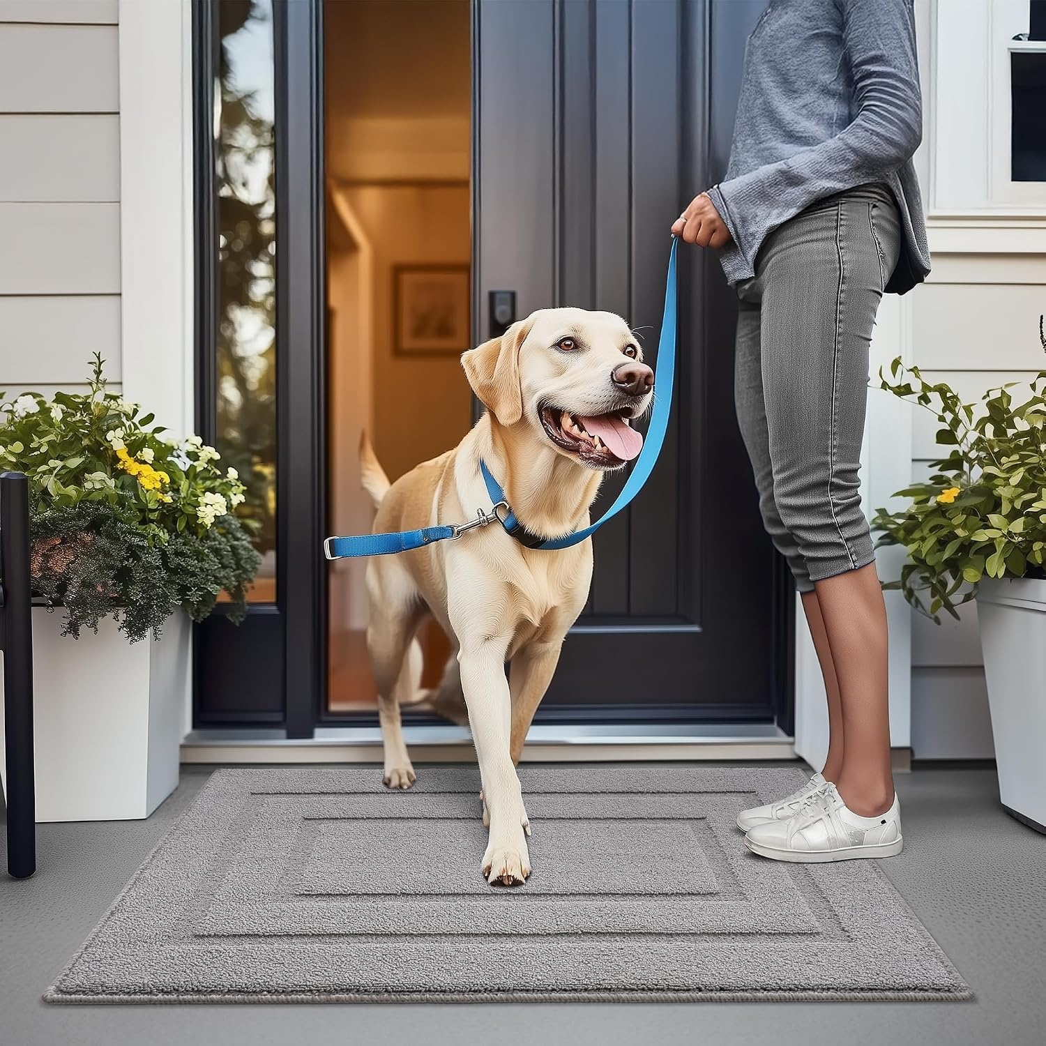 image:imageGRANNY SAYS Front Door Mat Indoor Entrance Indoor Door Rugs for Entryway LowProfile NonSlip Outdoor Rugs Washable Floor Mat Welcome Mat 32x20 GreyAgrey