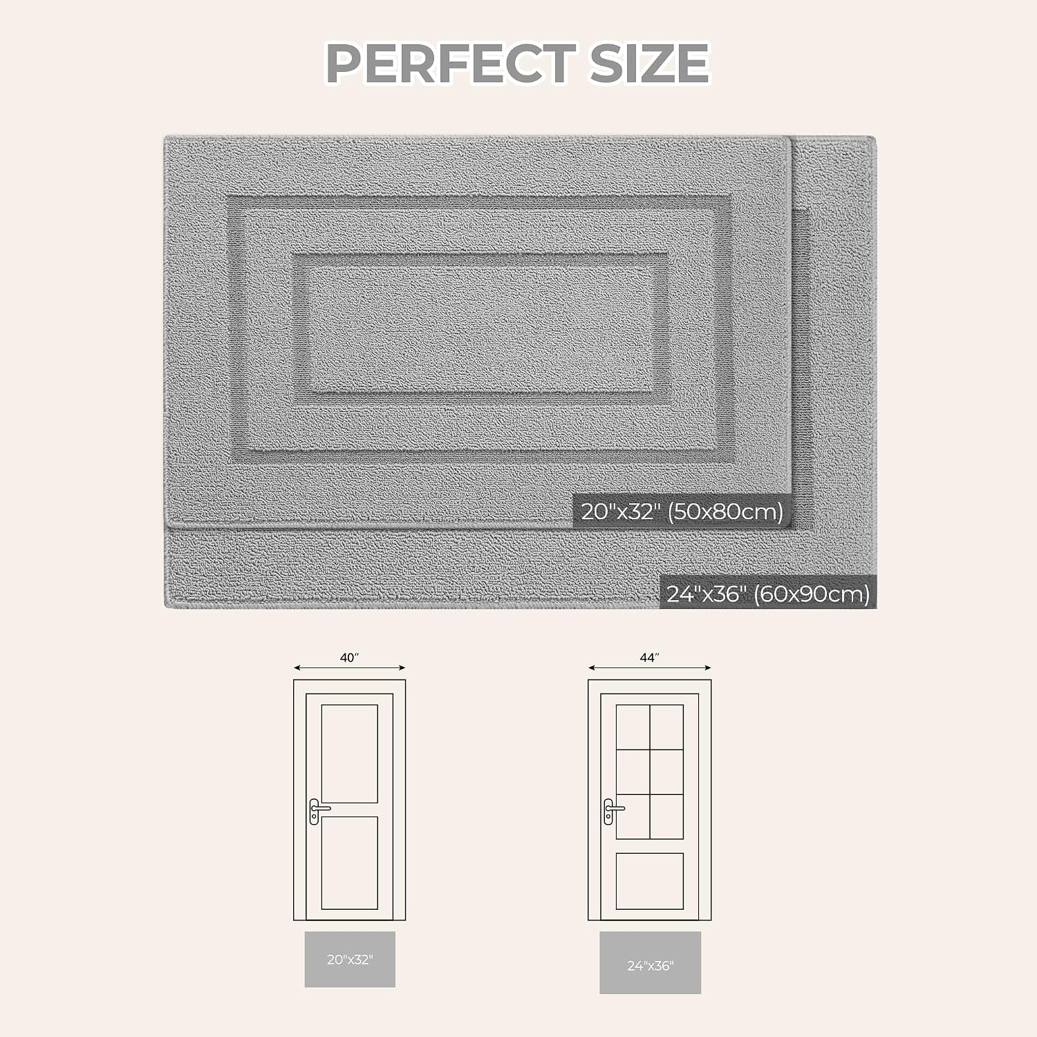 image:imageGRANNY SAYS Front Door Mat Indoor Entrance Indoor Door Rugs for Entryway LowProfile NonSlip Outdoor Rugs Washable Floor Mat Welcome Mat 32x20 GreyAgrey