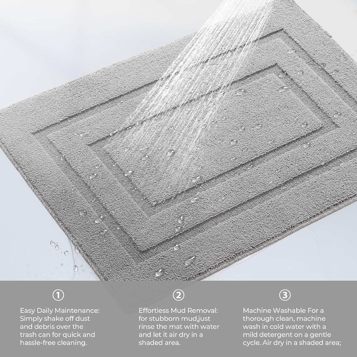 image:imageGRANNY SAYS Front Door Mat Indoor Entrance Indoor Door Rugs for Entryway LowProfile NonSlip Outdoor Rugs Washable Floor Mat Welcome Mat 32x20 GreyAgrey