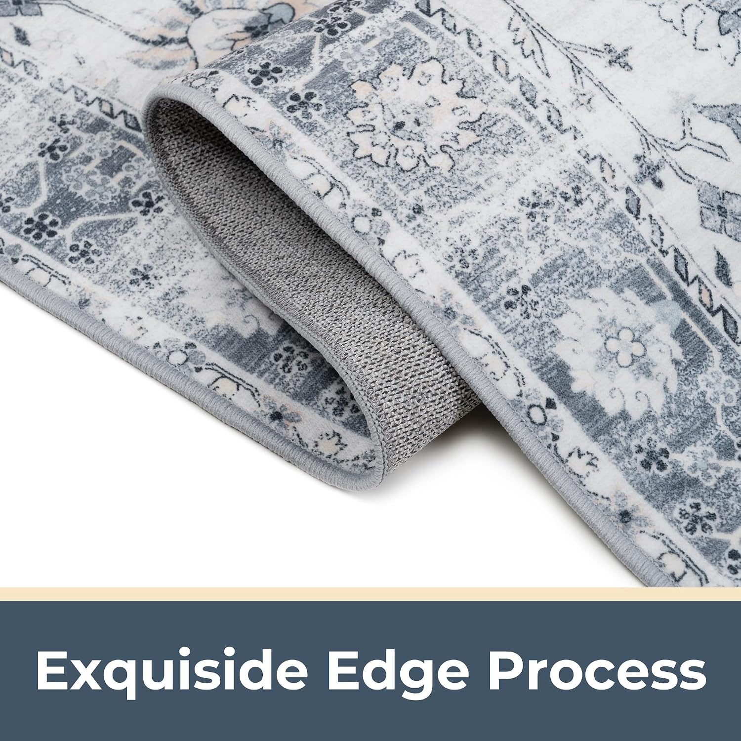 image:imageGRANNY SAYS Front Door Mat Indoor Entrance Indoor Doormat 2 x 3 Washable Mat Low Profile Stain Resistance Mats for Entryway Porch Rug Aqua FloralBlue