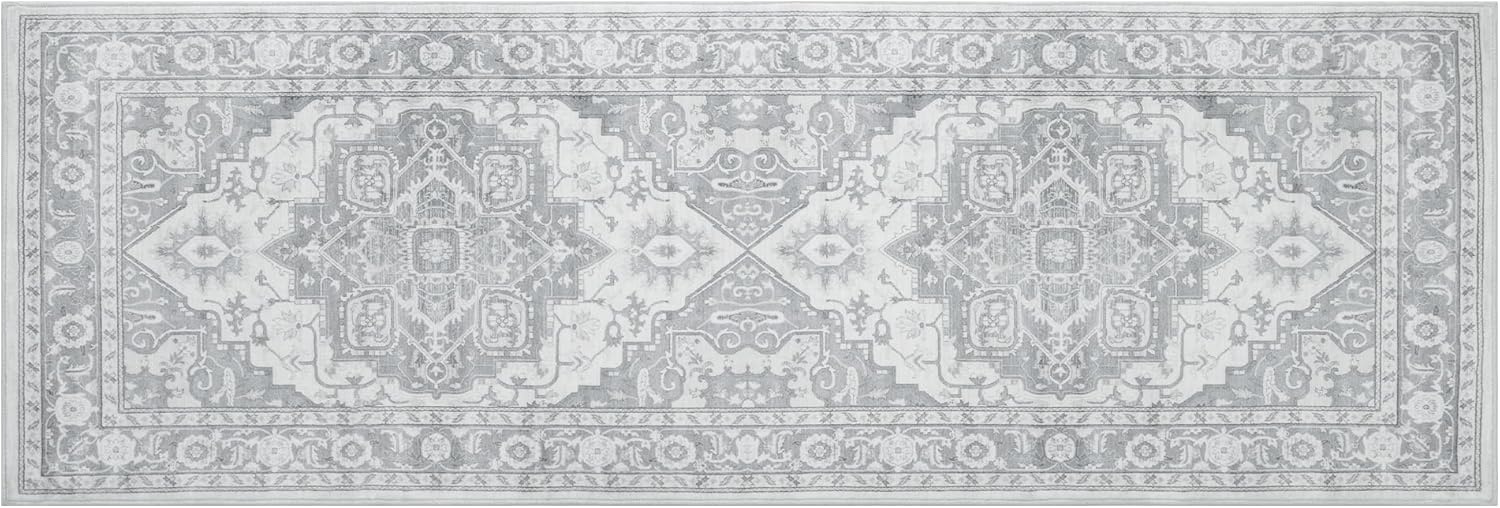 image:imageGRANNY SAYS Front Door Mat Indoor Entrance Indoor Doormat 2 x 3 Washable Mat Low Profile Stain Resistance Mats for Entryway Porch Rug Aqua FloralSilver Gray