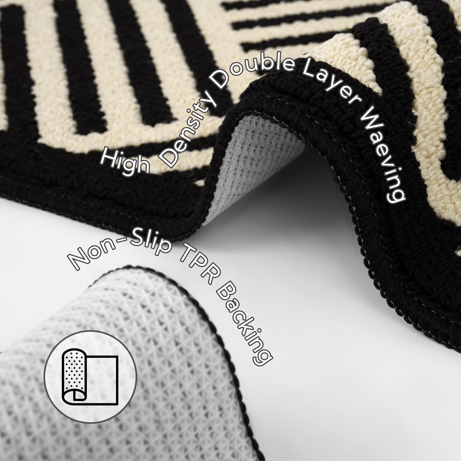 image:imageGRANNY SAYS Kitchen Mats for Floor Kitchen Rugs Non Slip Washable Runner Rugs for Kitchen Floor 47 x 177 Stain Resistant Comfort Standing Mat Made of 100 Polypropylene BlackBlackwave