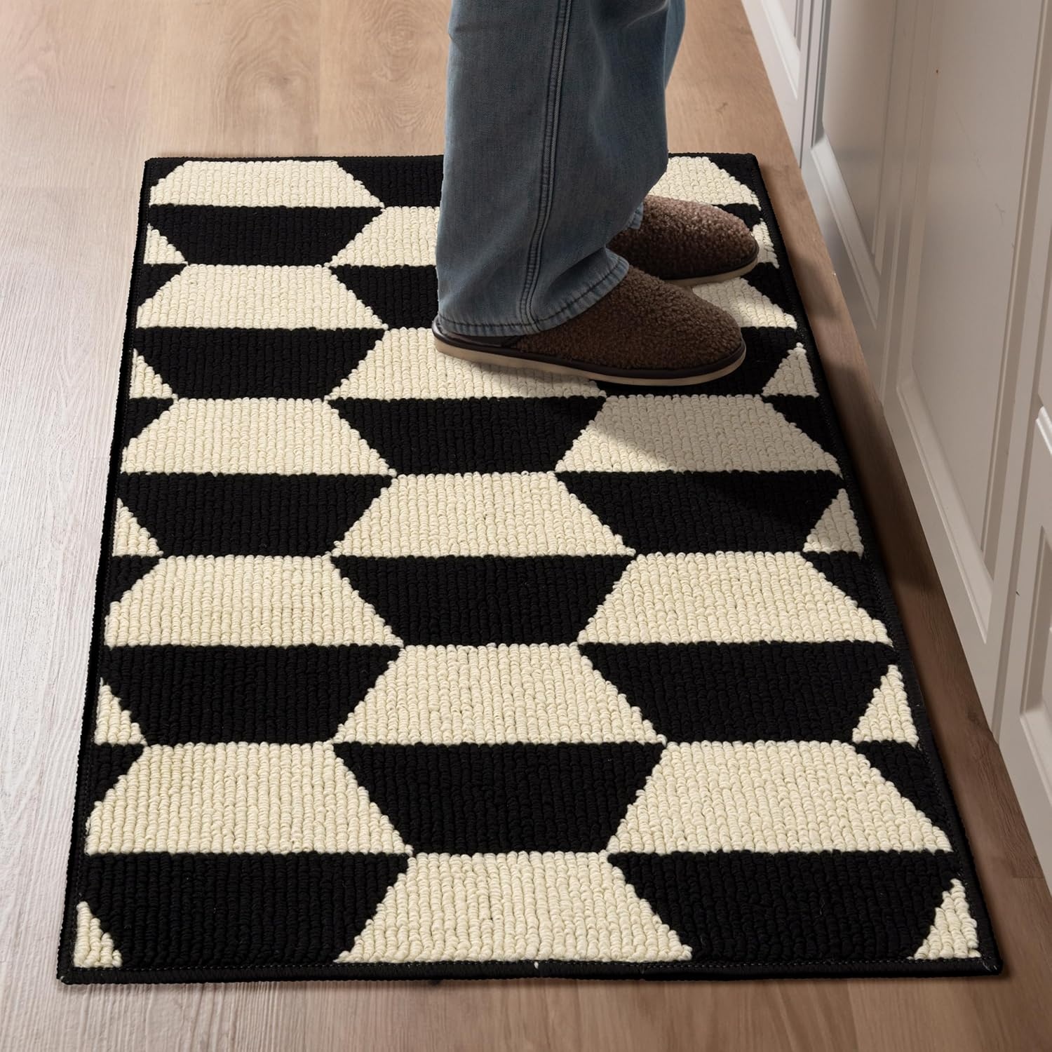 image:imageGRANNY SAYS Kitchen Mats for Floor Kitchen Rugs Non Slip Washable Runner Rugs for Kitchen Floor 47 x 177 Stain Resistant Comfort Standing Mat Made of 100 Polypropylene BlackBlackdiamond