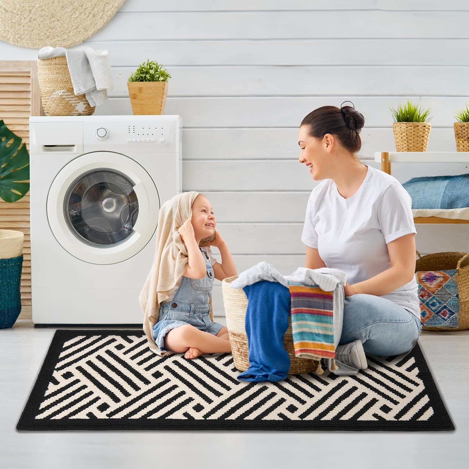 image:imageGRANNY SAYS Kitchen Mats for Floor Kitchen Rugs Non Slip Washable Runner Rugs for Kitchen Floor 47 x 177 Stain Resistant Comfort Standing Mat Made of 100 Polypropylene BlackBlackwave