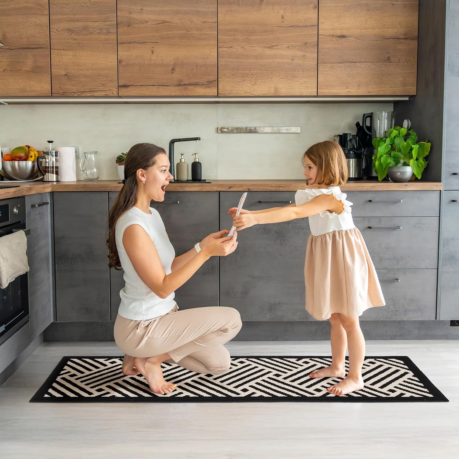 image:imageGRANNY SAYS Kitchen Mats for Floor Kitchen Rugs Non Slip Washable Runner Rugs for Kitchen Floor 47 x 177 Stain Resistant Comfort Standing Mat Made of 100 Polypropylene BlackBlackwave