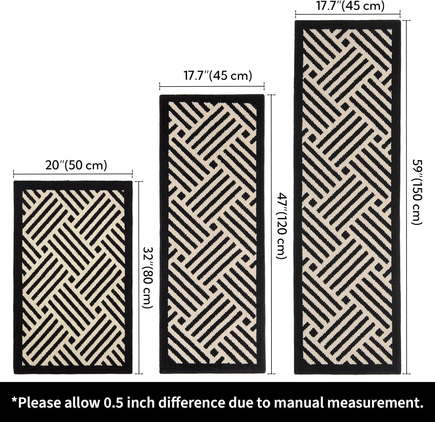 image:imageGRANNY SAYS Kitchen Mats for Floor Kitchen Rugs Non Slip Washable Runner Rugs for Kitchen Floor 47 x 177 Stain Resistant Comfort Standing Mat Made of 100 Polypropylene BlackBlackwave