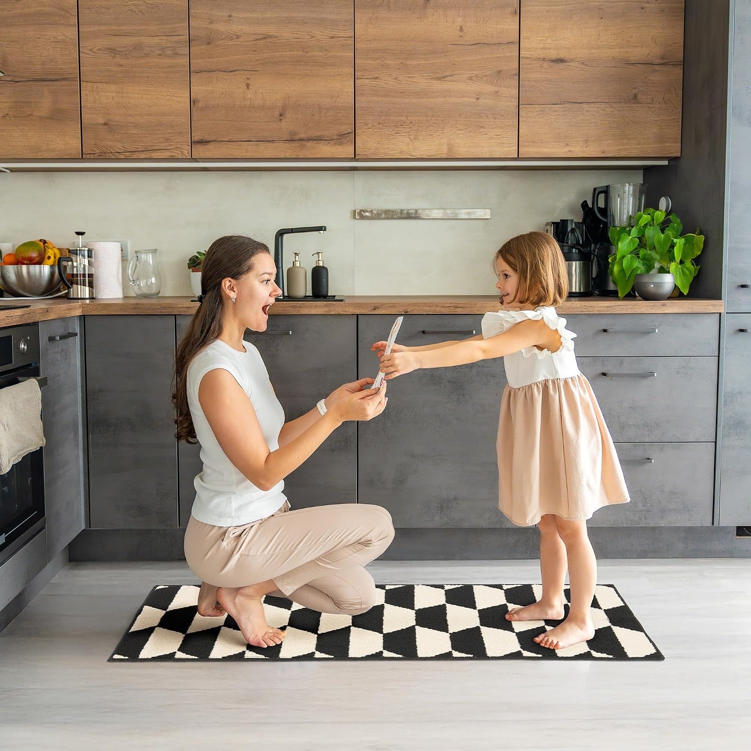 image:imageGRANNY SAYS Kitchen Mats for Floor Kitchen Rugs Non Slip Washable Runner Rugs for Kitchen Floor 47 x 177 Stain Resistant Comfort Standing Mat Made of 100 Polypropylene BlackBlackdiamond