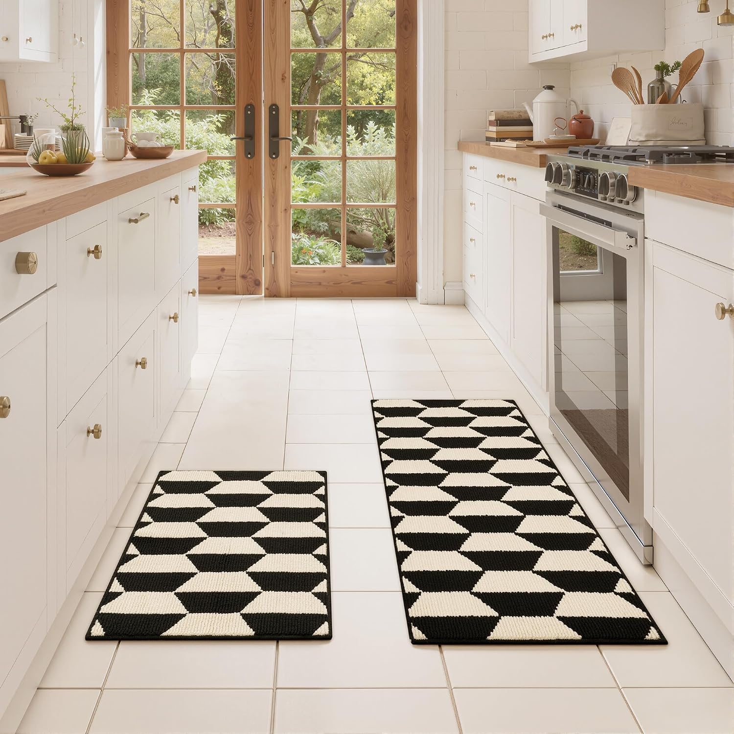 image:imageGRANNY SAYS Kitchen Mats for Floor Kitchen Rugs Non Slip Washable Runner Rugs for Kitchen Floor 47 x 177 Stain Resistant Comfort Standing Mat Made of 100 Polypropylene BlackBlackdiamond