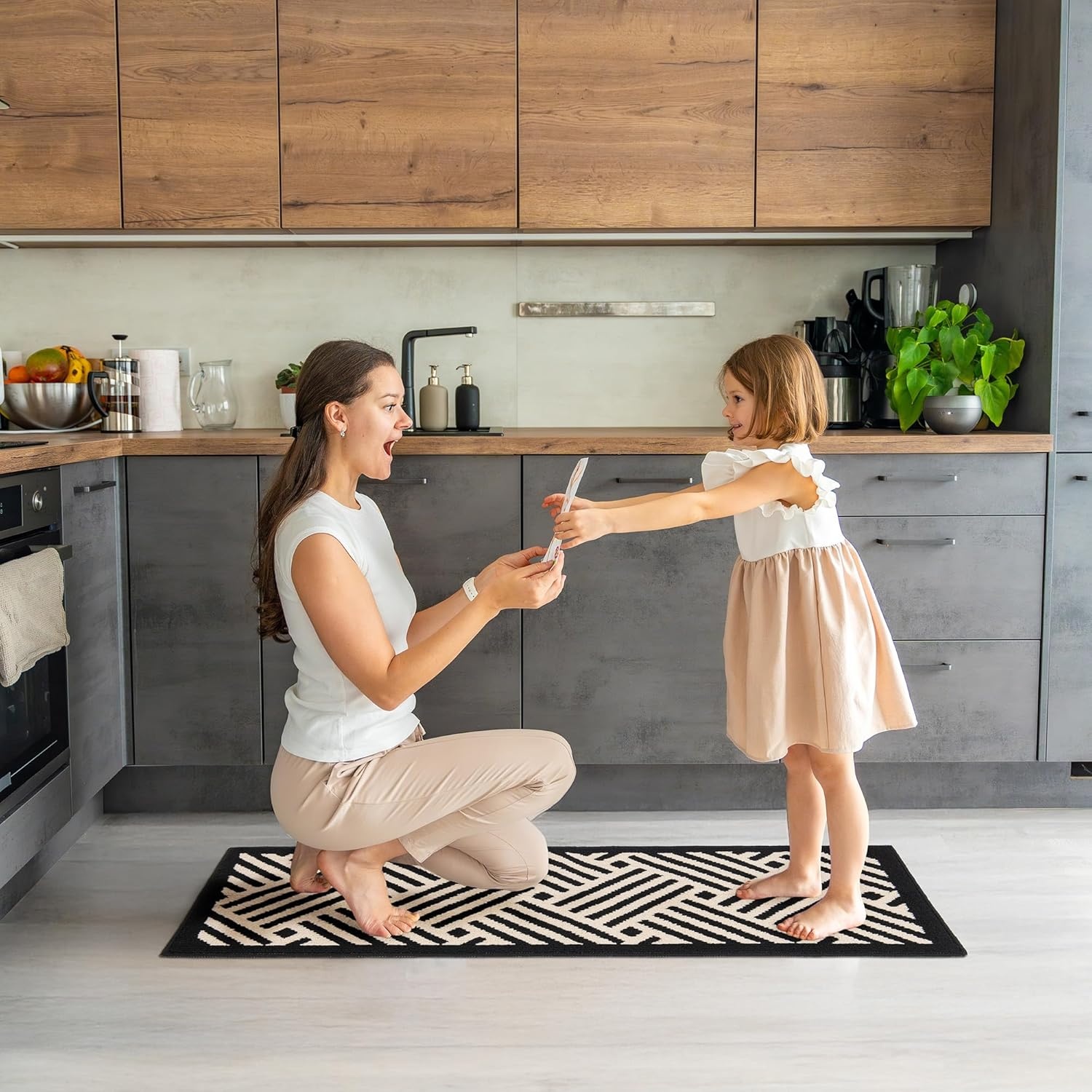image:imageGRANNY SAYS Kitchen Mats for Floor Kitchen Rugs Non Slip Washable Runner Rugs for Kitchen Floor 47 x 177 Stain Resistant Comfort Standing Mat Made of 100 Polypropylene BlackBlackwave