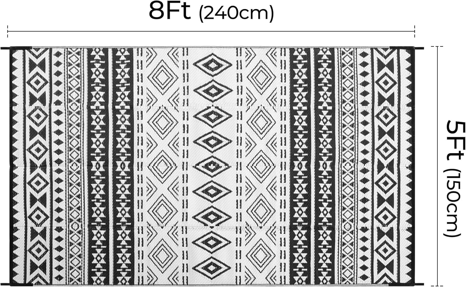 image:imageGRANNY SAYS Outdoor Plastic Straw Rug Indoor Outdoor Rugs 5x8 ft Waterproof Outdoor Mat Reversible Patio Rug for Camping RV Porch Deck Balcony Backyard Boho