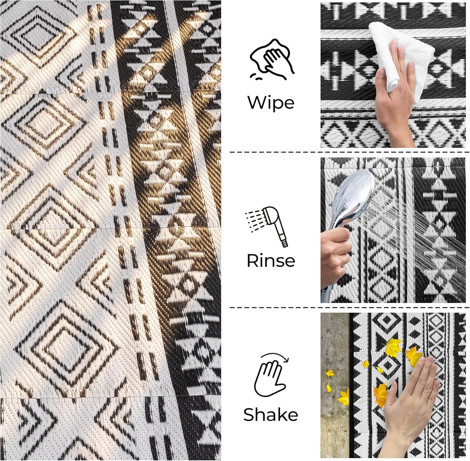 image:imageGRANNY SAYS Outdoor Plastic Straw Rug Indoor Outdoor Rugs 5x8 ft Waterproof Outdoor Mat Reversible Patio Rug for Camping RV Porch Deck Balcony Backyard Boho