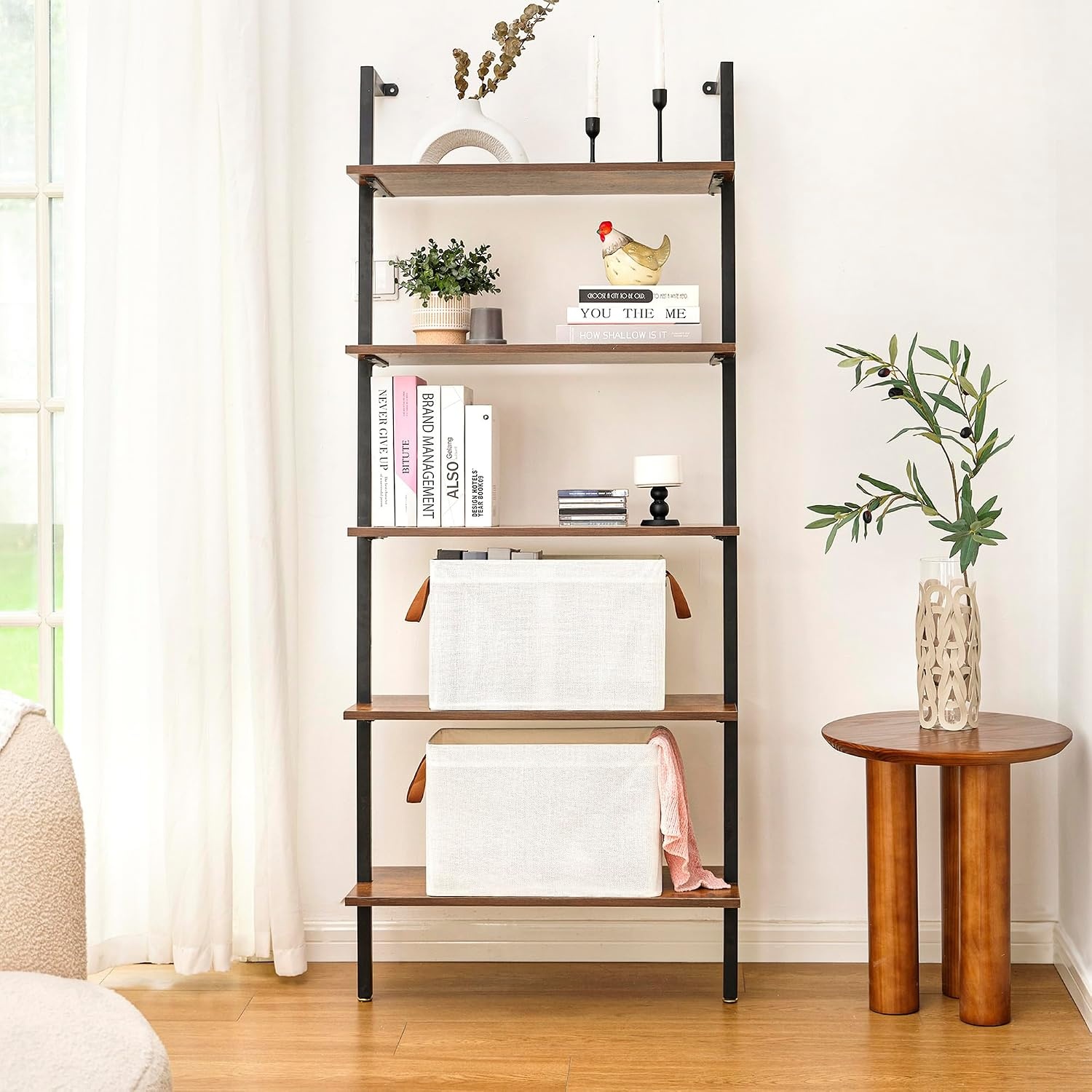 image:imageGRANNY SAYS Storage Bins for Closet Linen Closet Organizers and Storage Baskets with Metal Frame Shelf Storage Bins for Organizing Living Room Bedroom Wardrobe Foldable Sturdy Beige 2PackIvory