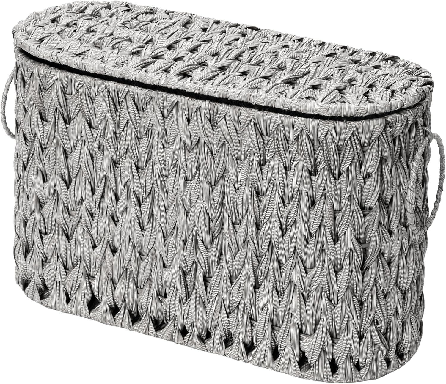 image:imageGRANNY SAYS Toilet Paper Storage Basket with Lid and Handle Durable Toilet Paper Holder Waterproof Bathroom Organizers and Storage Wicker Basket for Bathroom Storage GreyGrey